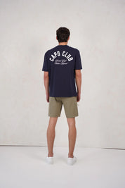 Capo Club Script T-Shirt - Navy/White