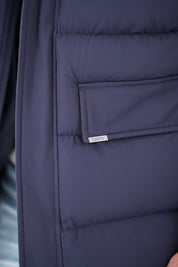 Capo Mid-Length Puffer Coat - Navy