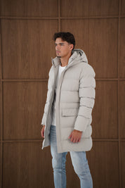 Capo Mid-Length Puffer Coat - Stone