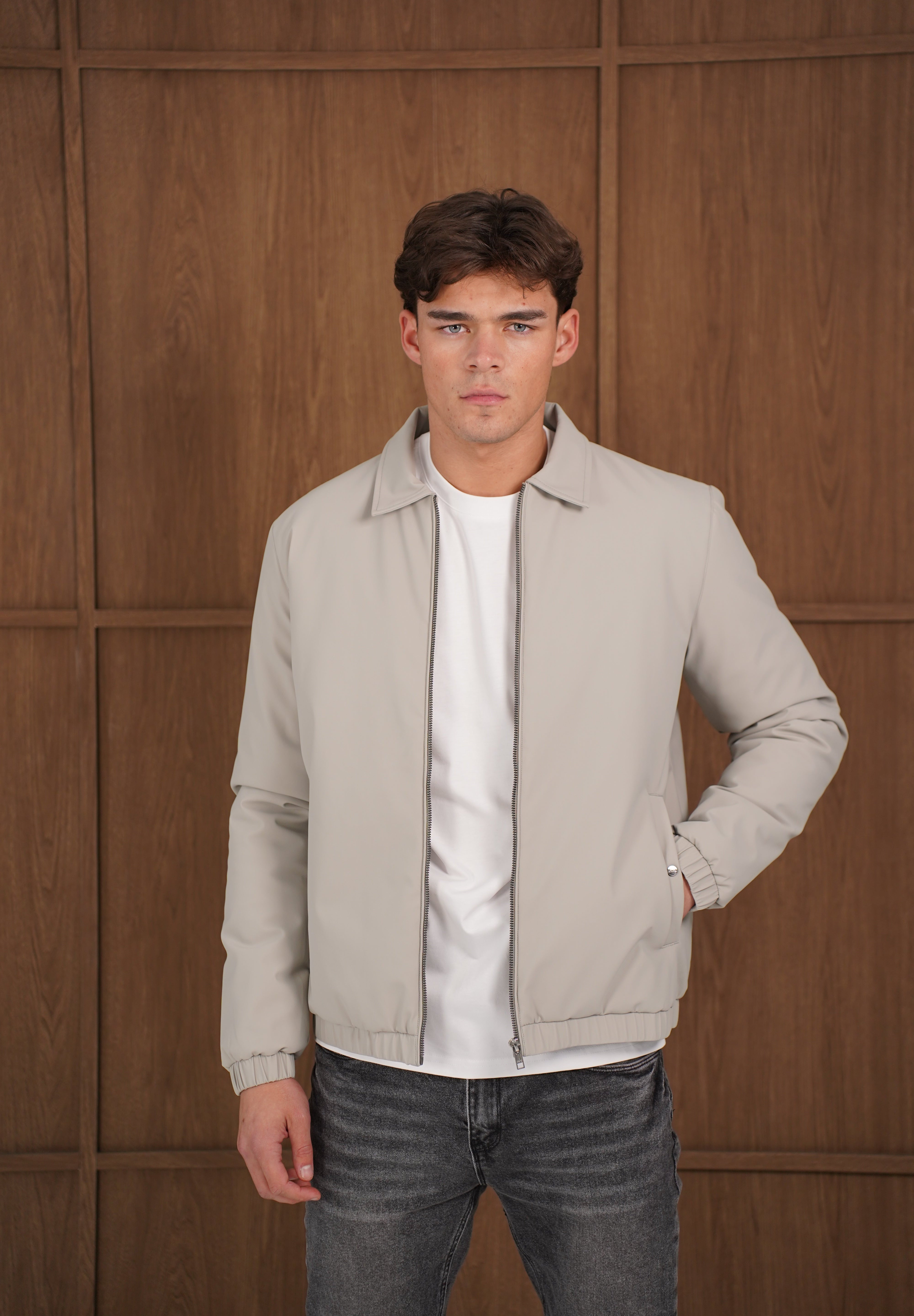 Capo Padded Collar Jacket - Taupe