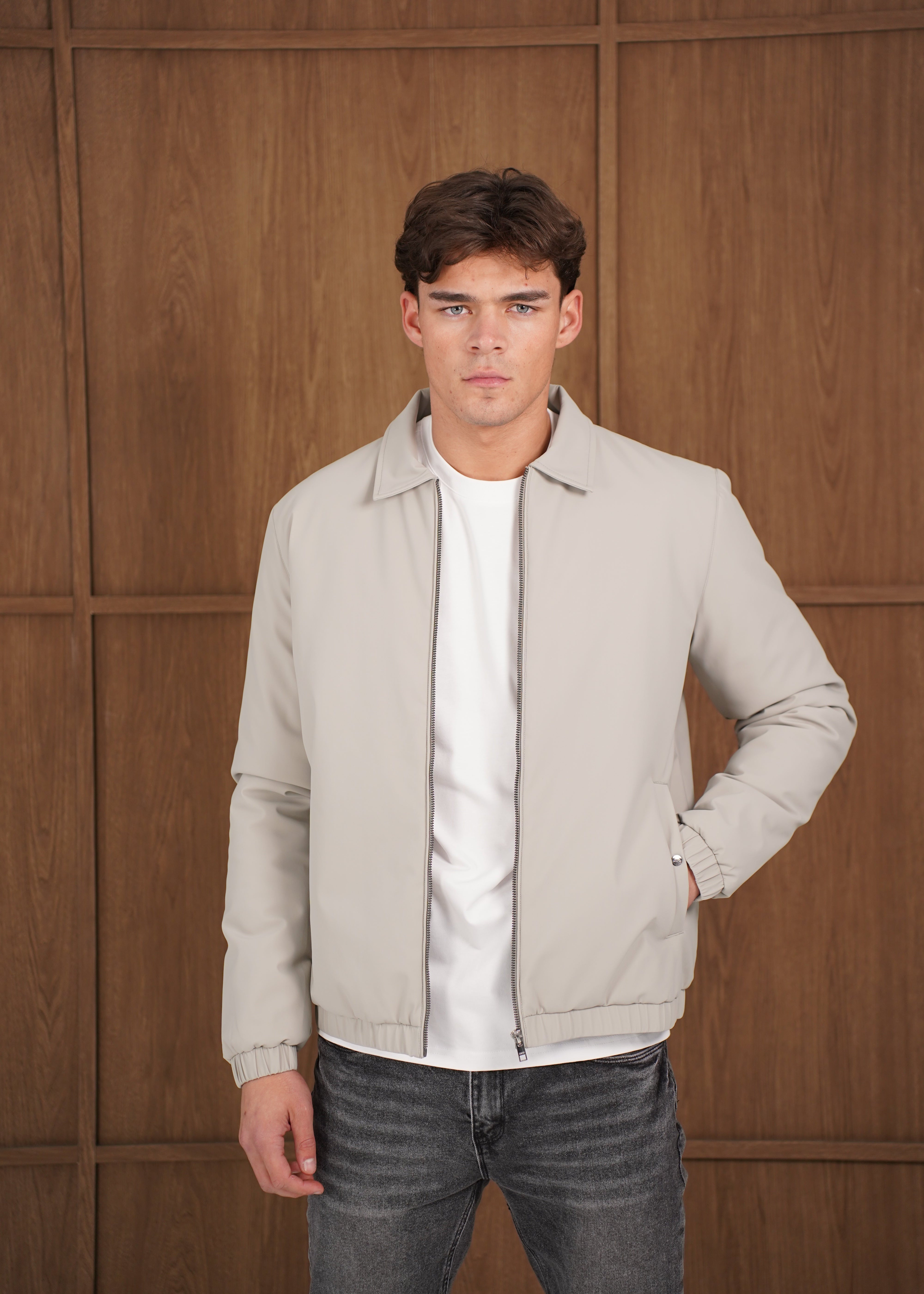 Capo Padded Collar Jacket - Taupe