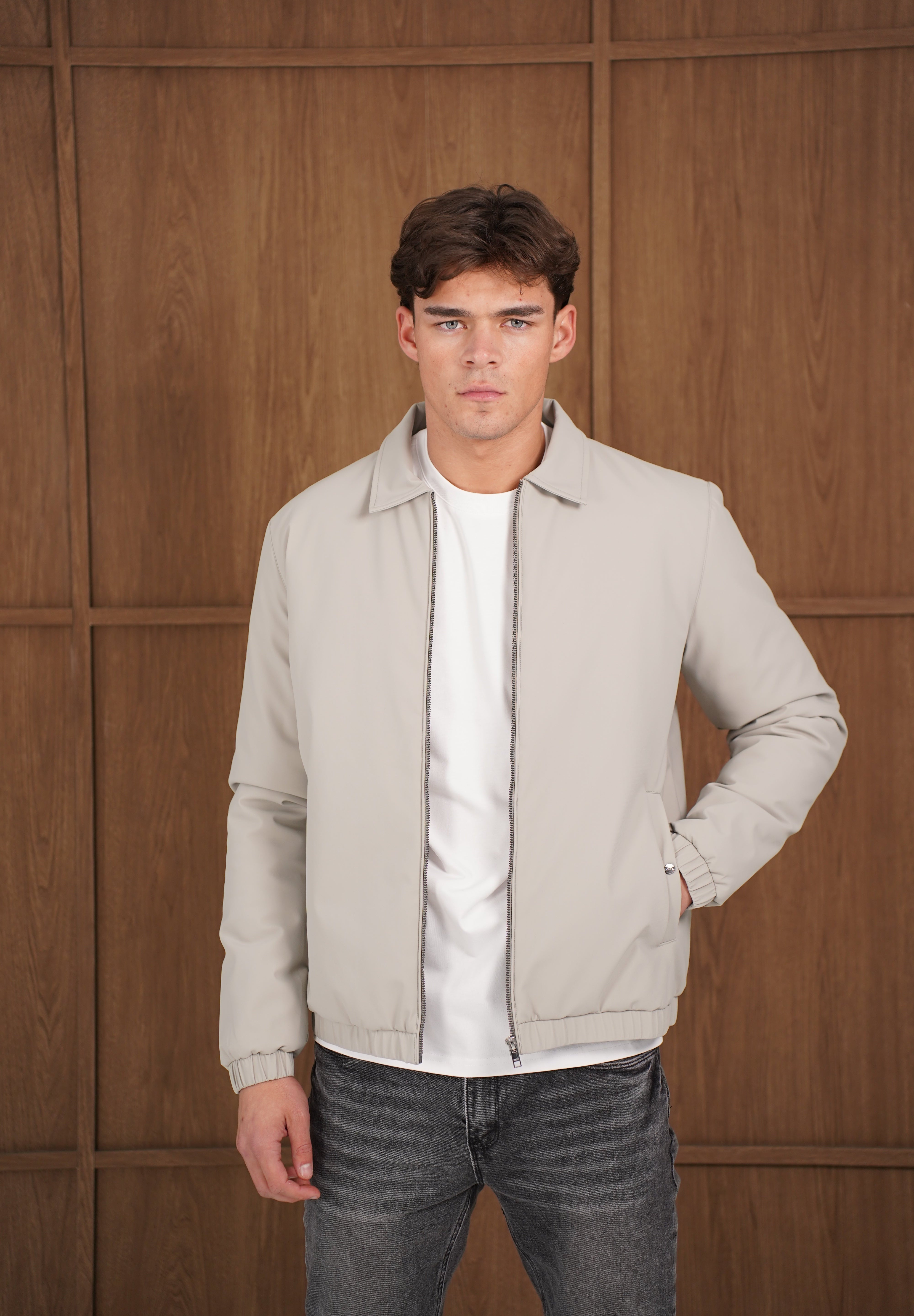 Capo Padded Collar Jacket - Taupe