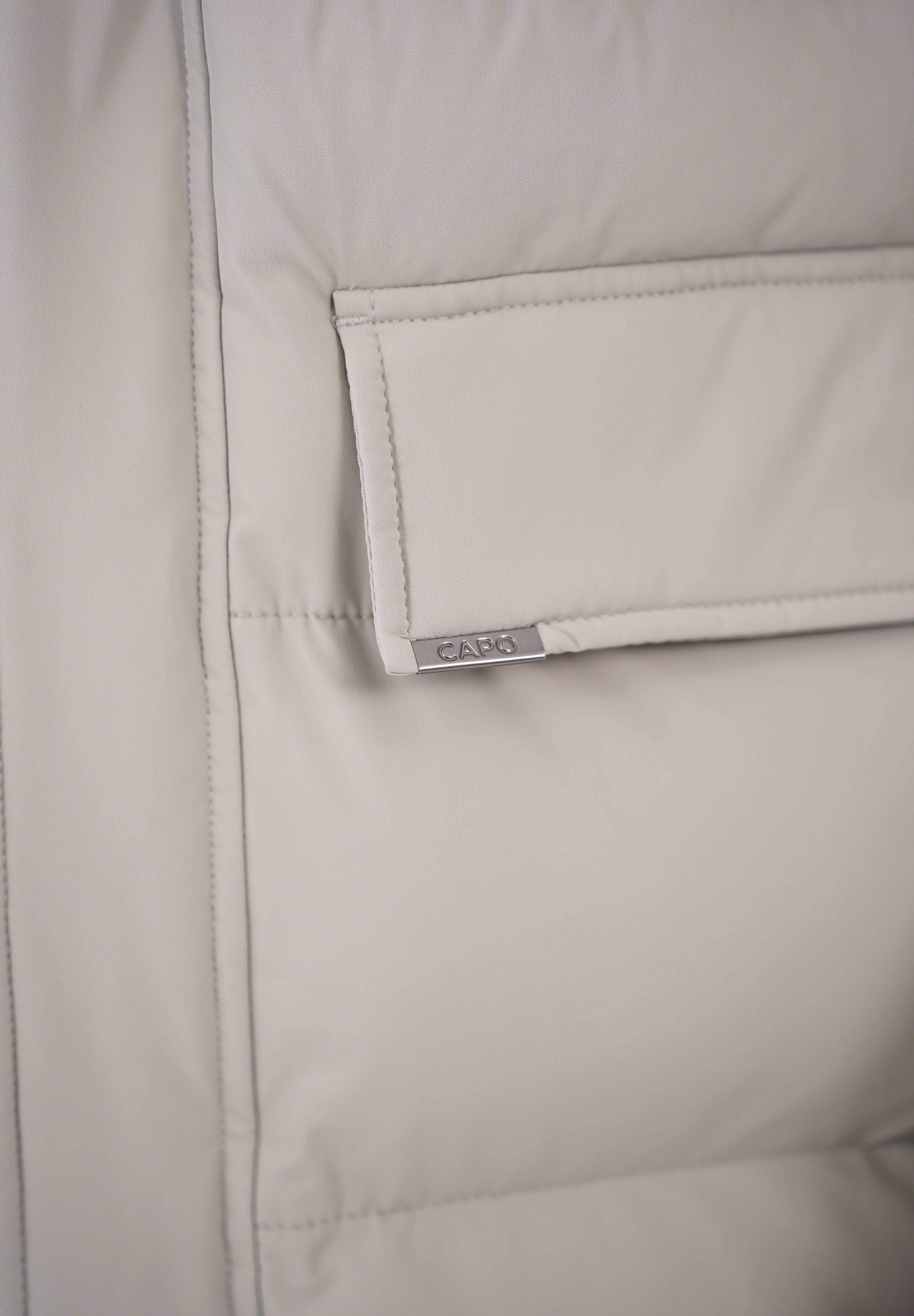 Capo Mid-Length Puffer Coat - Stone