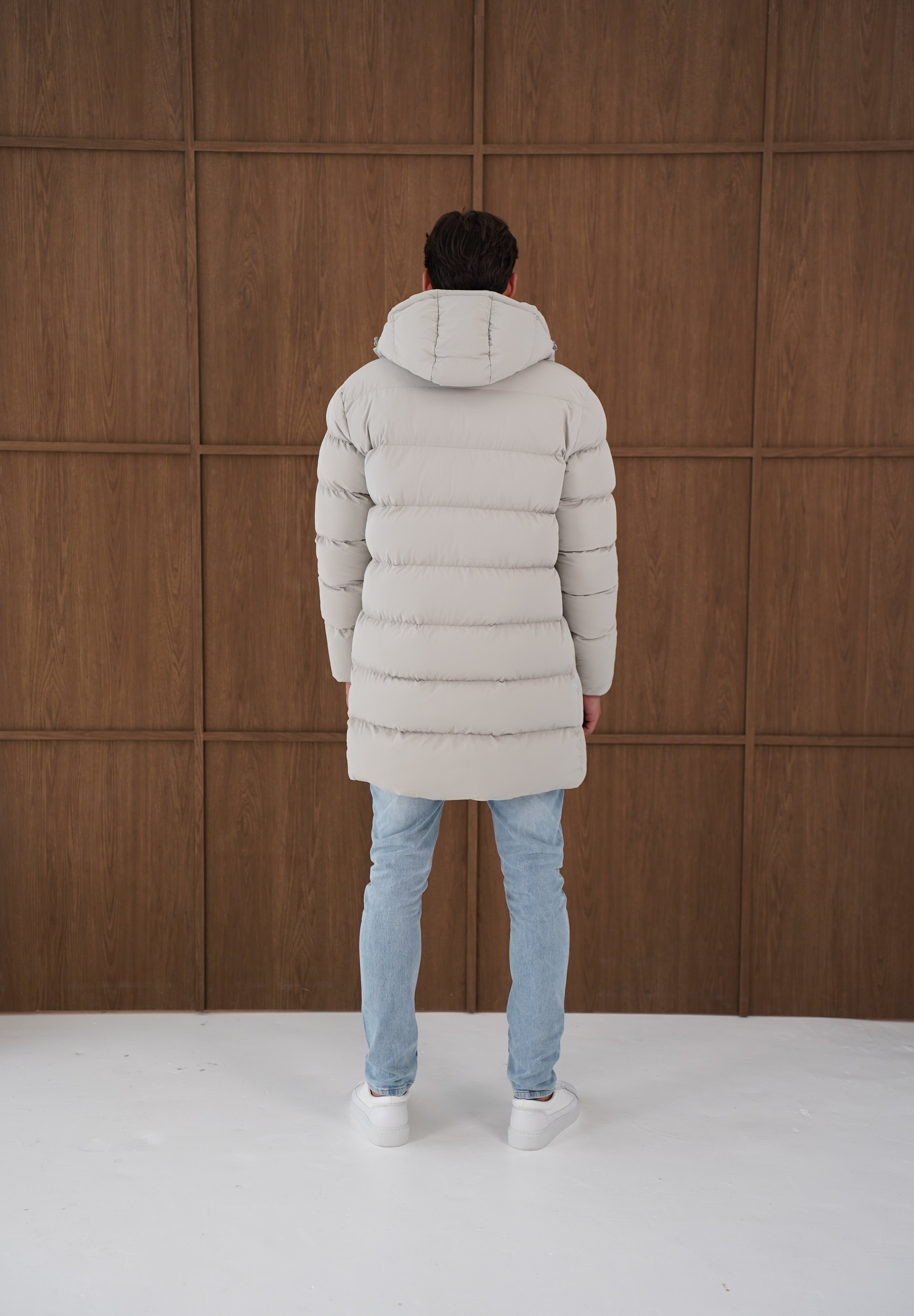 Capo Mid-Length Puffer Coat - Stone