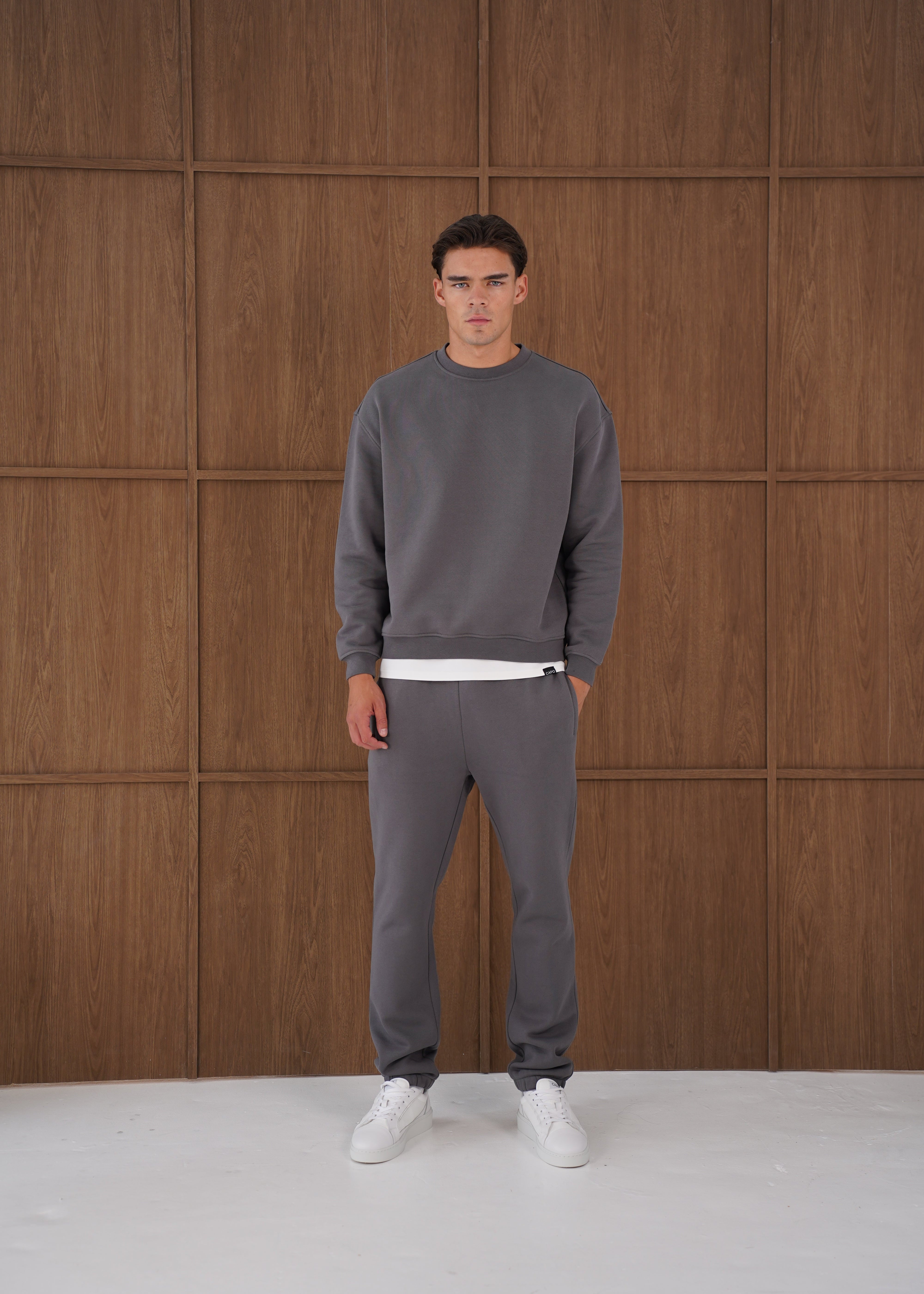 Capo Heavyweight Crew Neck Sweater - Charcoal