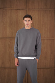 Capo Heavyweight Crew Neck Sweater - Charcoal