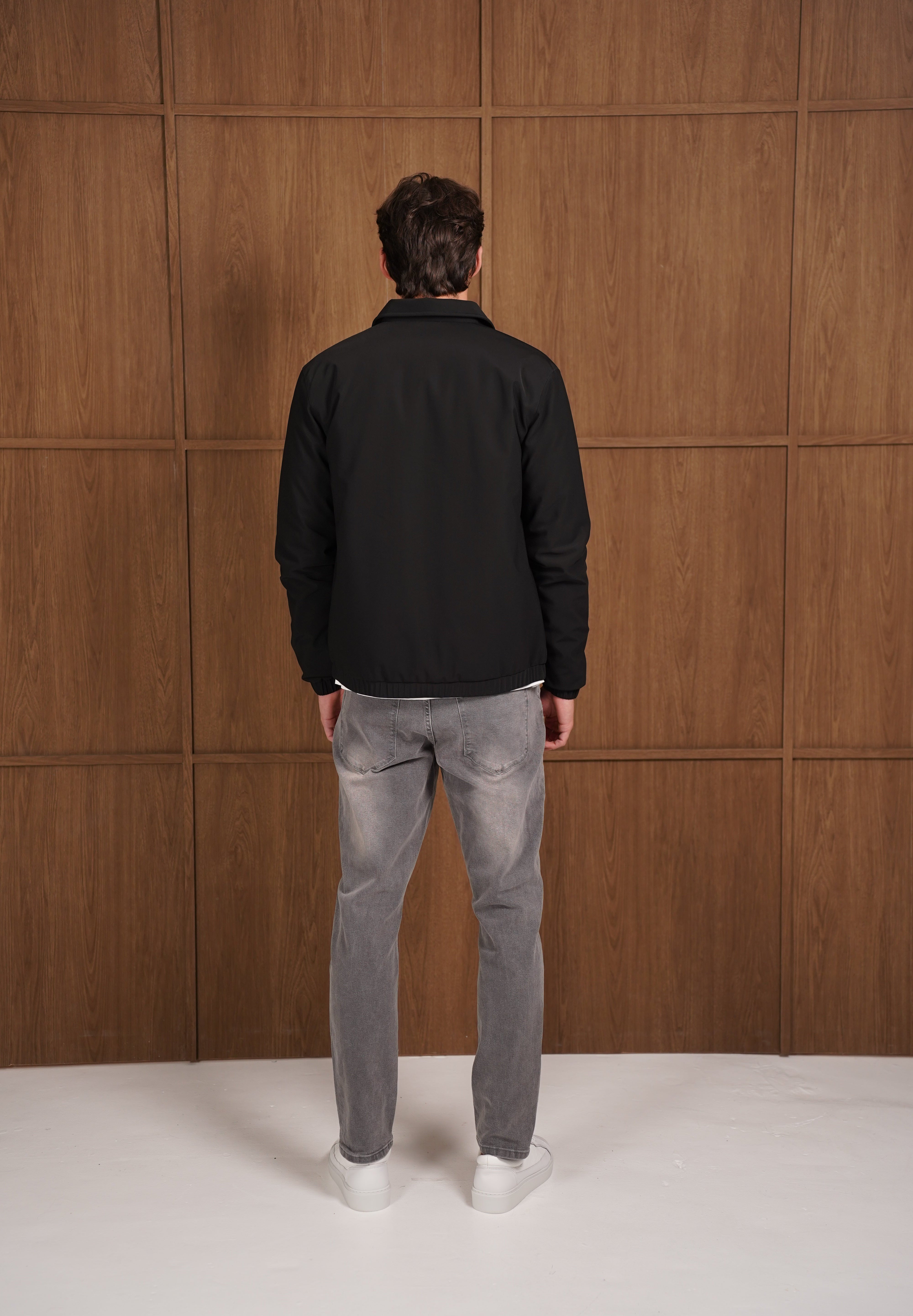 Capo Padded Collar Jacket - Black