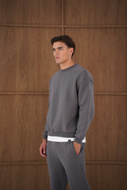 Capo Heavyweight Crew Neck Sweater - Charcoal