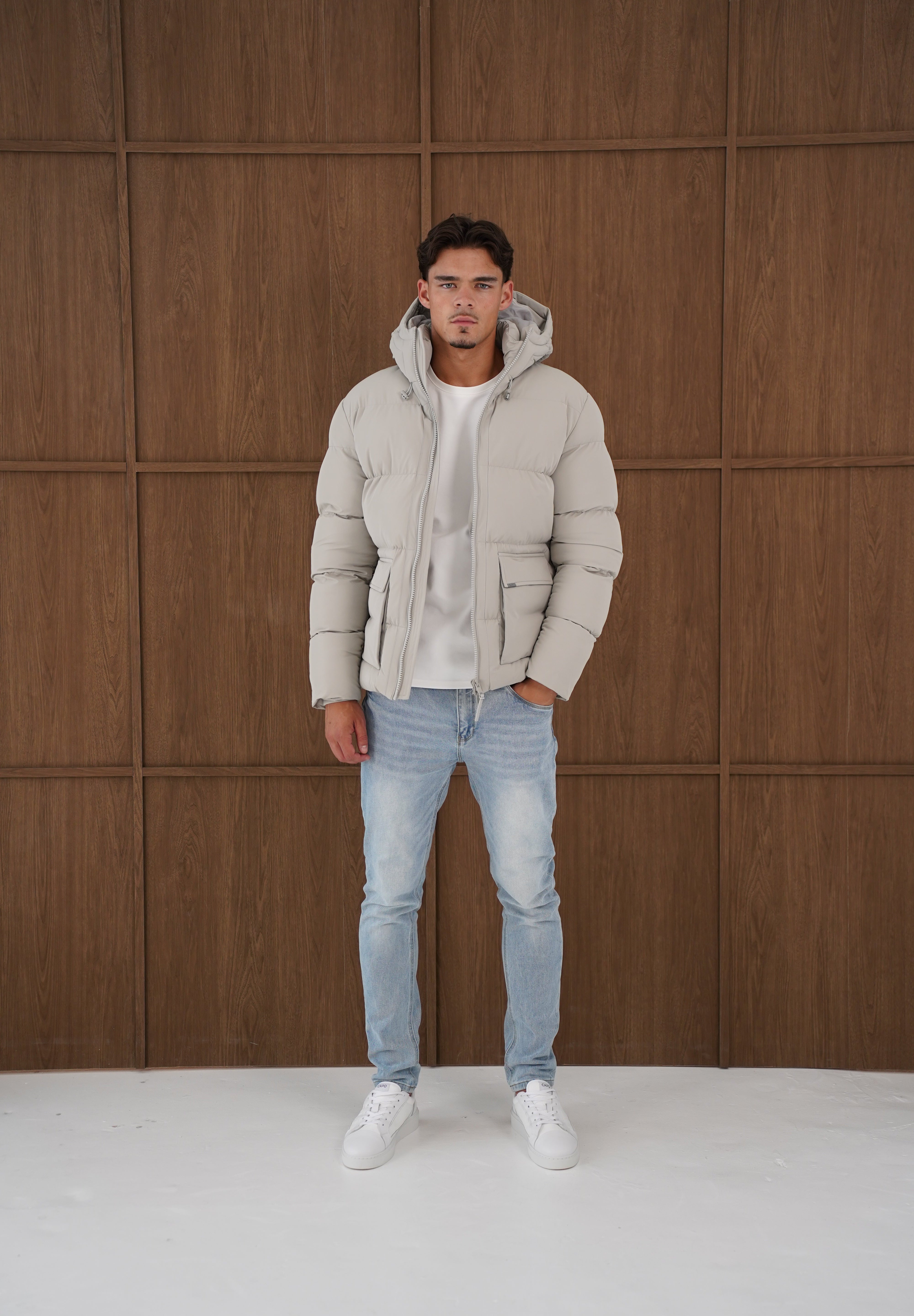 Capo Puffer Coat - Stone