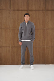 Capo Heavyweight 1/4 Zip Sweatshirt - Charcoal