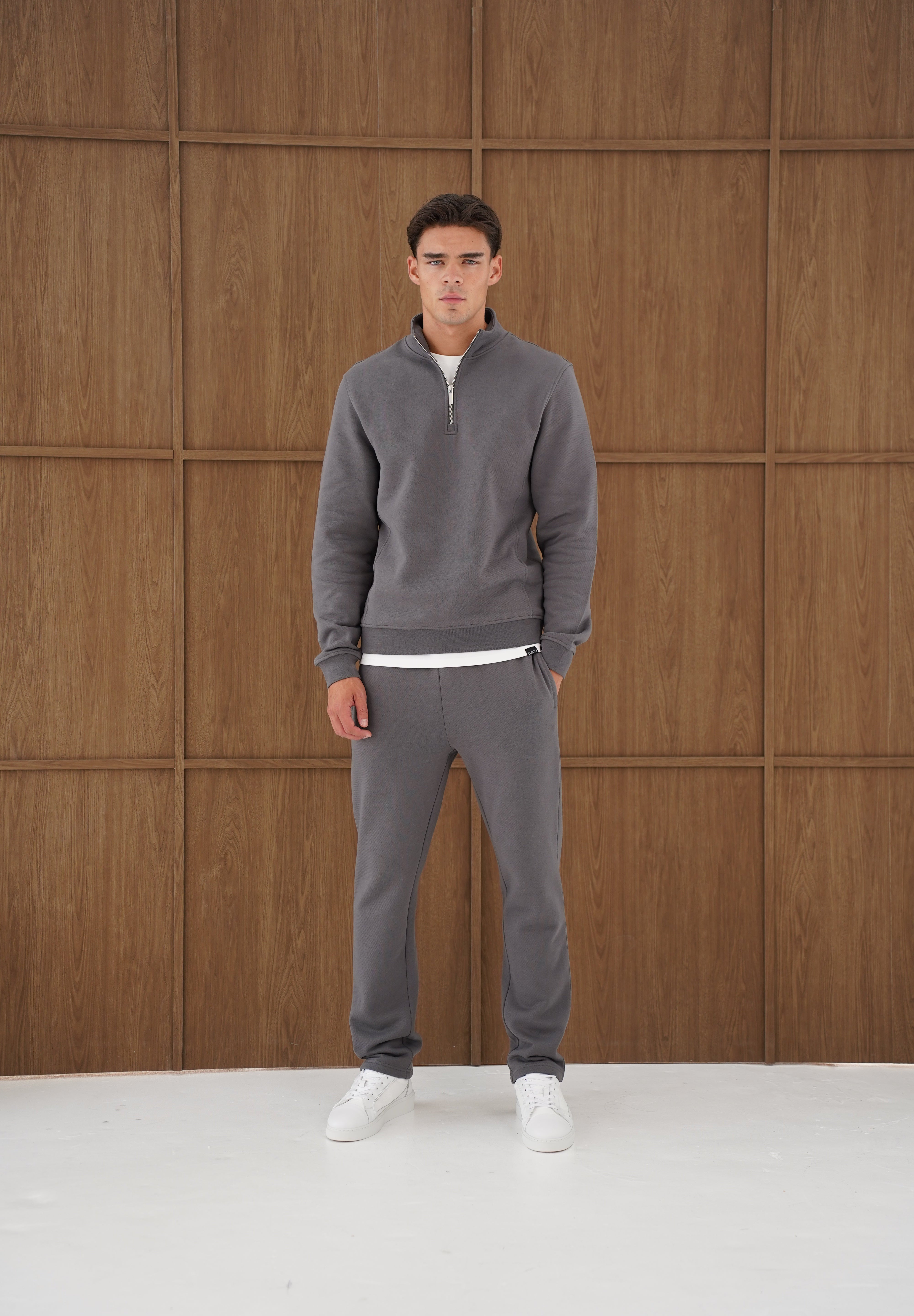 Capo Heavyweight 1/4 Zip Sweatshirt - Charcoal