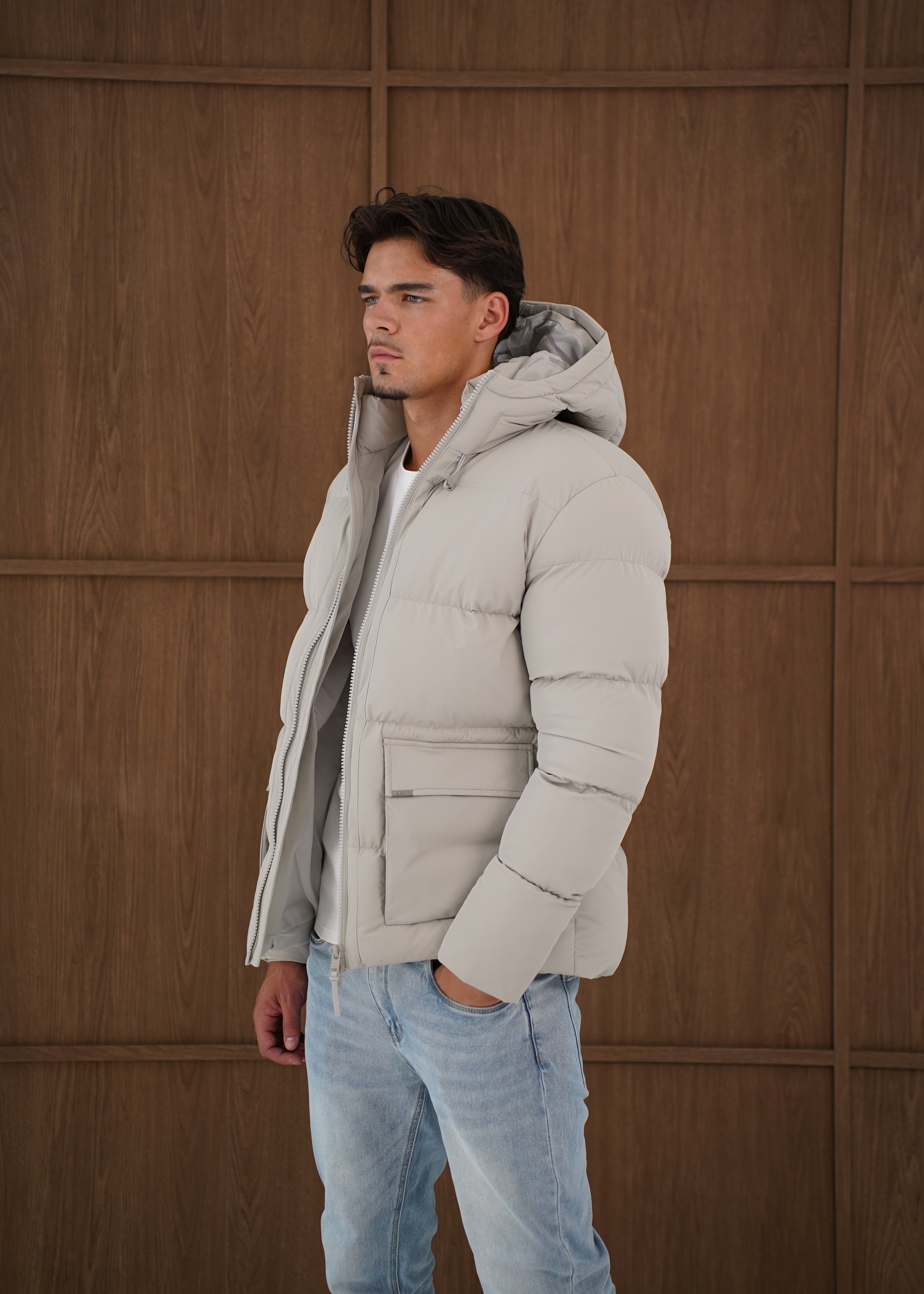 Capo Puffer Coat - Stone