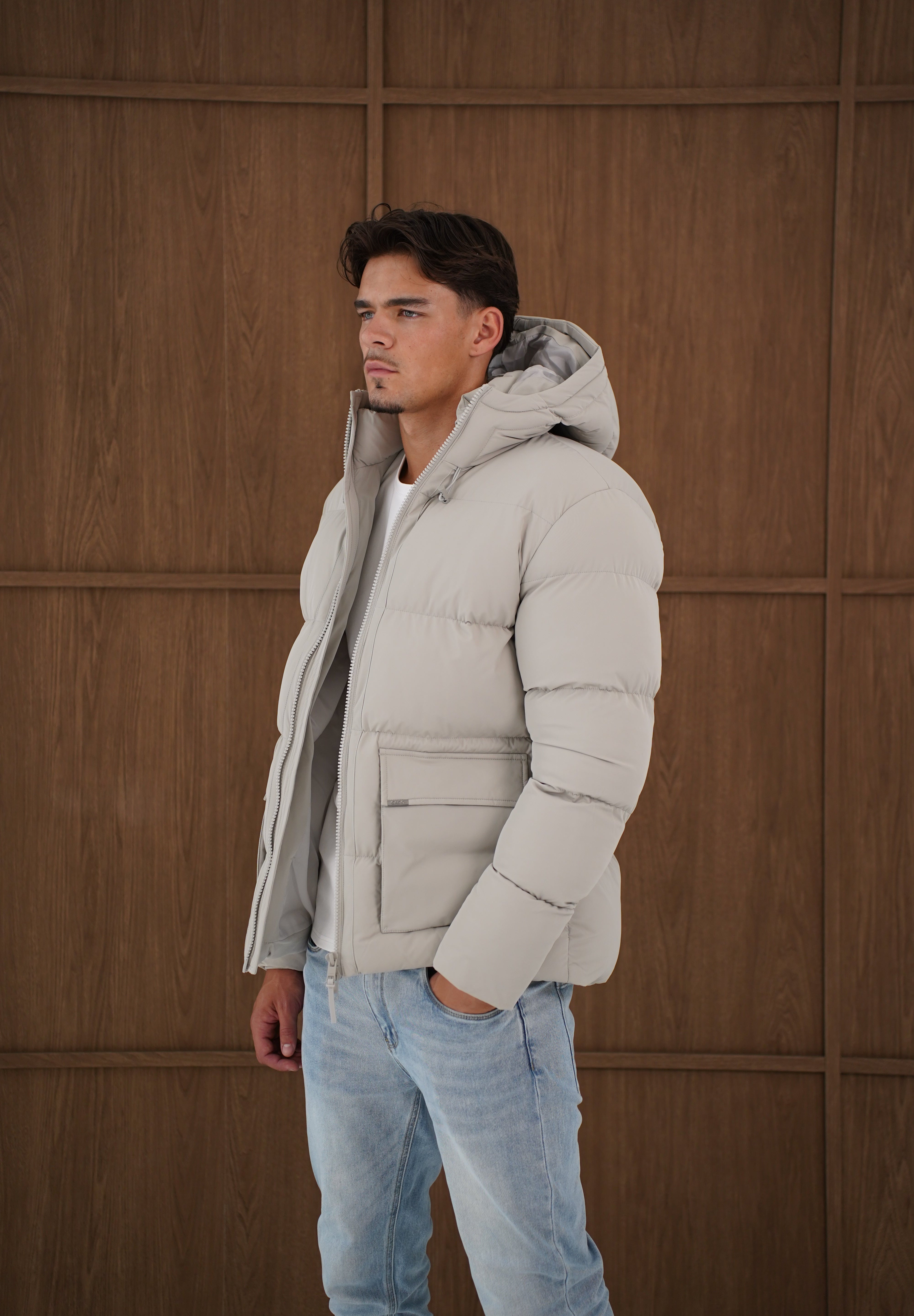 Capo Puffer Coat - Stone
