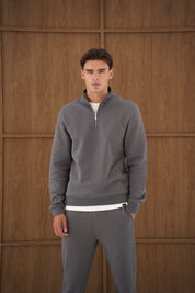 Capo Heavyweight 1/4 Zip Sweatshirt - Charcoal