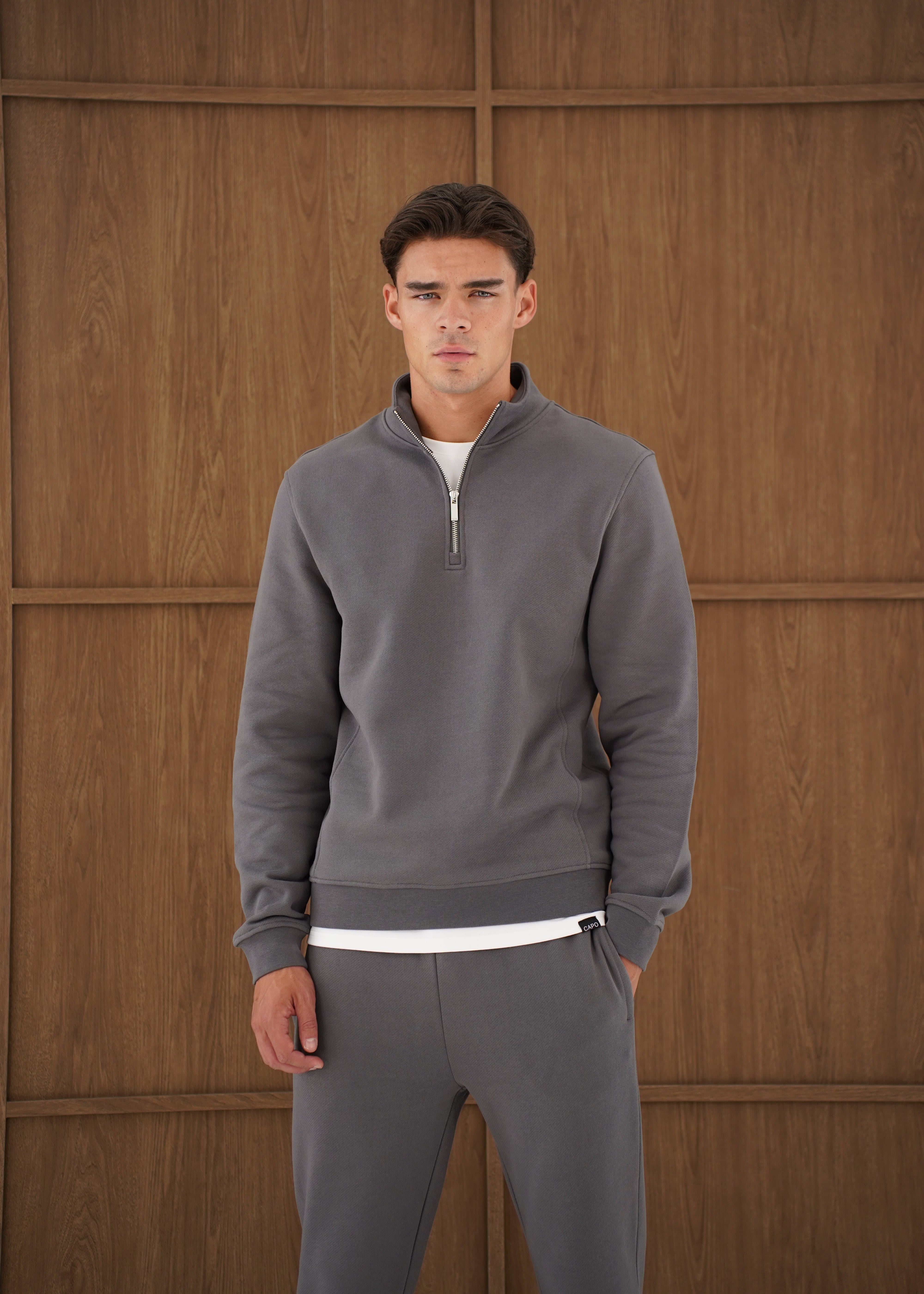 4 Zip Sweatshirt - Charcoal