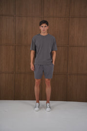 Capo Veluro Washed T-Shirt - Light Grey