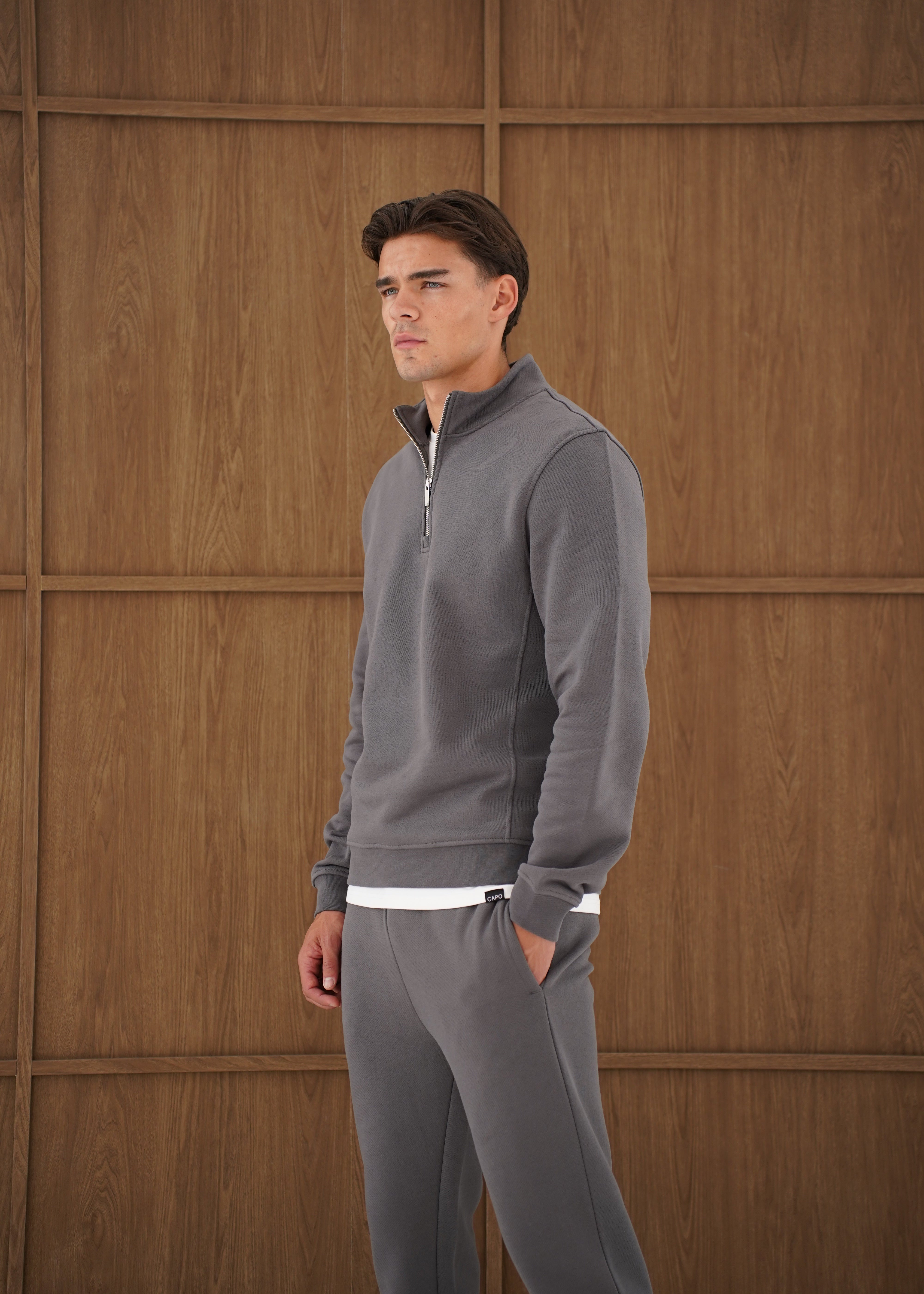 4 Zip Sweatshirt - Charcoal