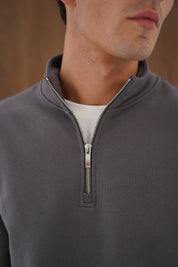 Capo Heavyweight 1/4 Zip Sweatshirt - Charcoal