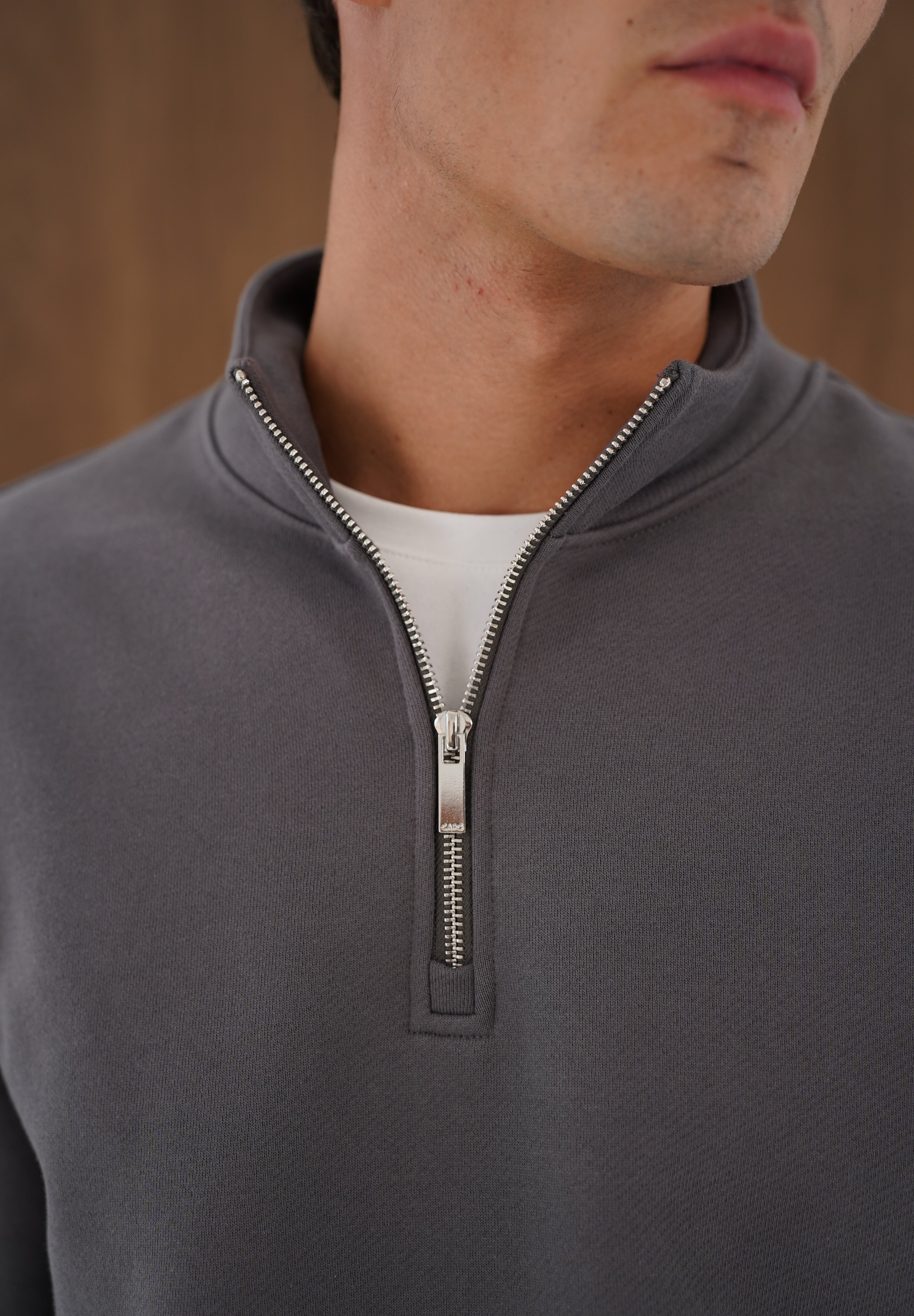 Capo Heavyweight 1/4 Zip Sweatshirt - Charcoal