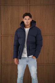 Capo Puffer Coat - Navy