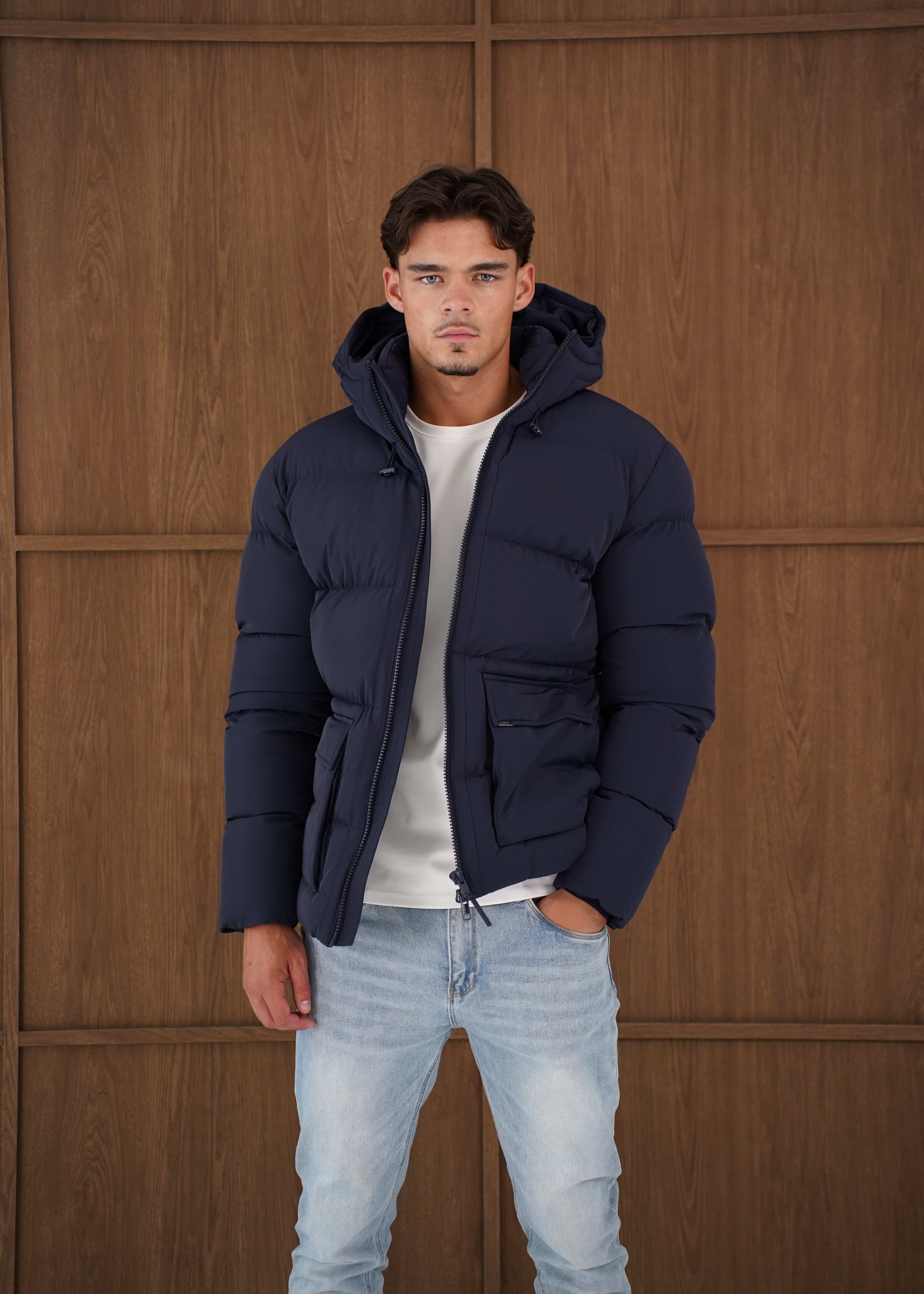 Capo Puffer Coat - Navy