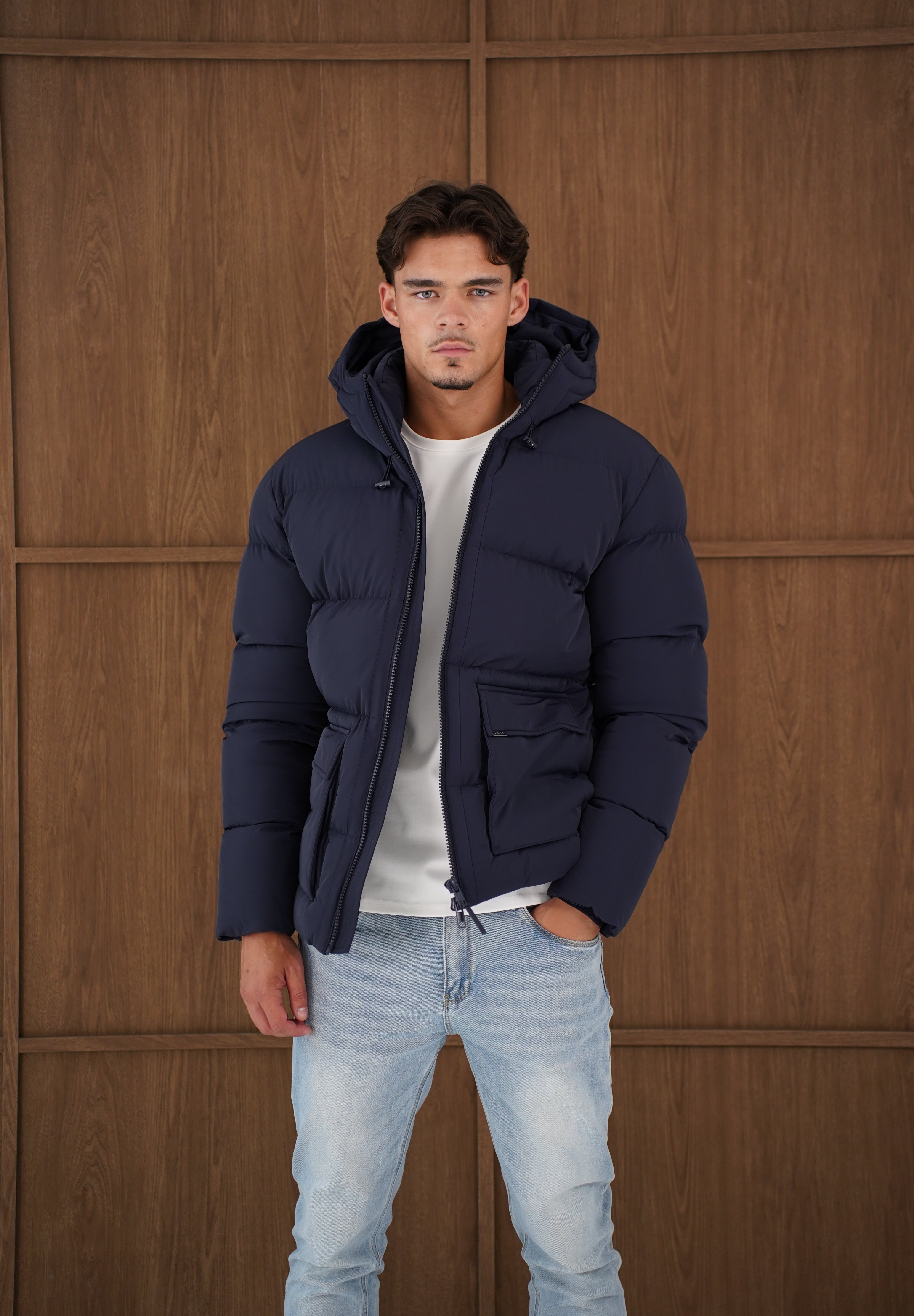 Capo Puffer Coat - Navy