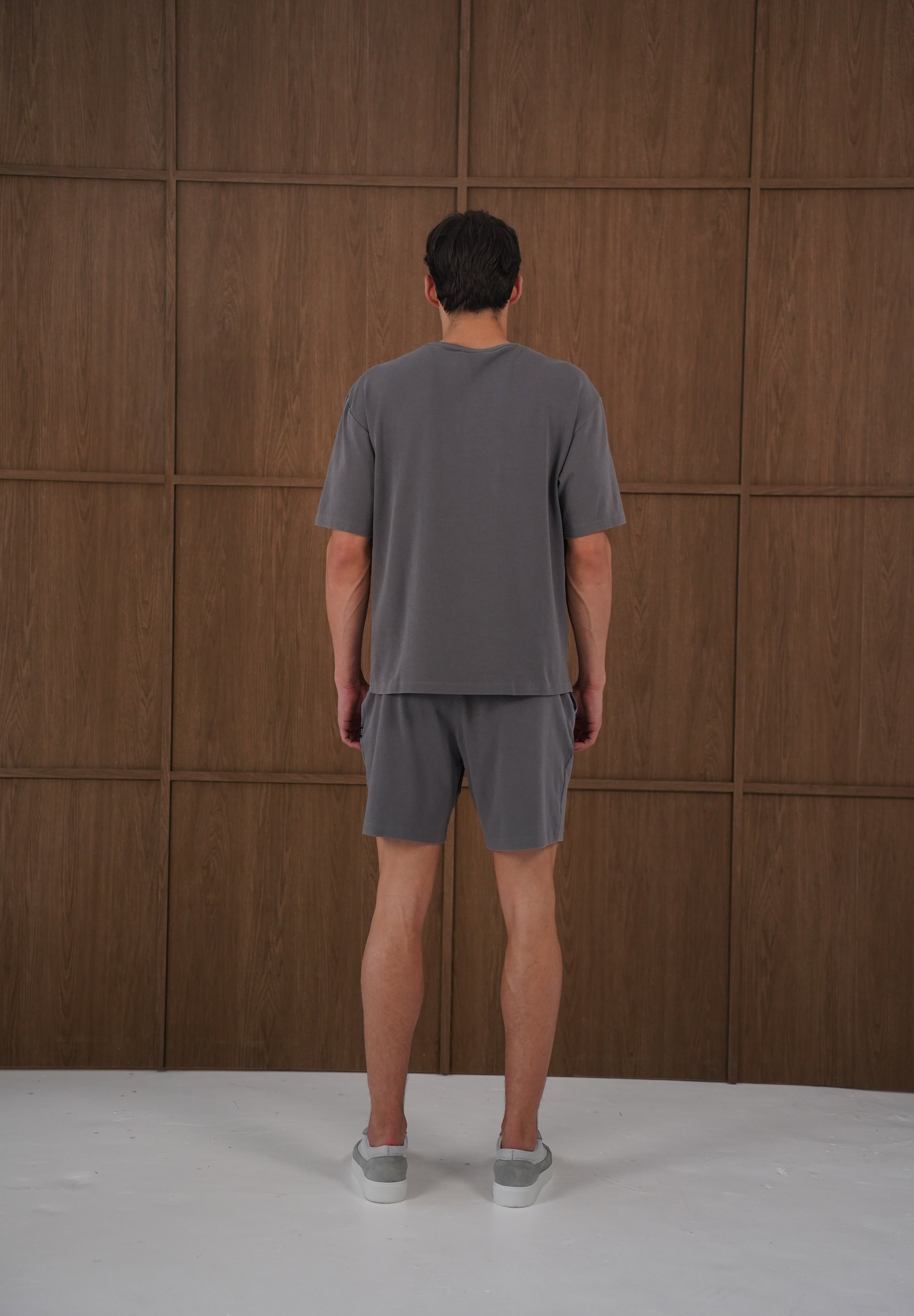 Capo Veluro Washed Shorts - Light Grey