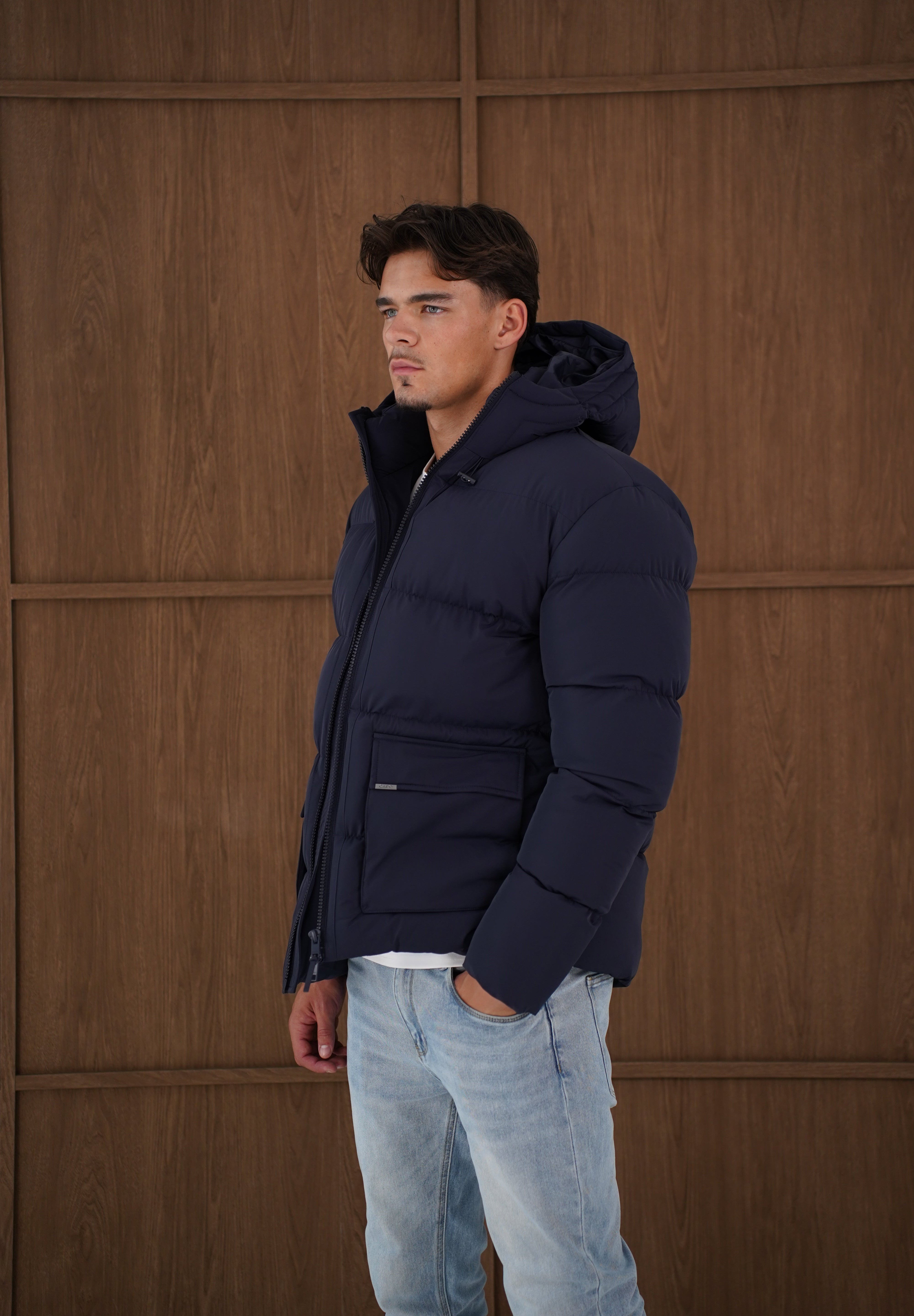 Capo Puffer Coat - Navy