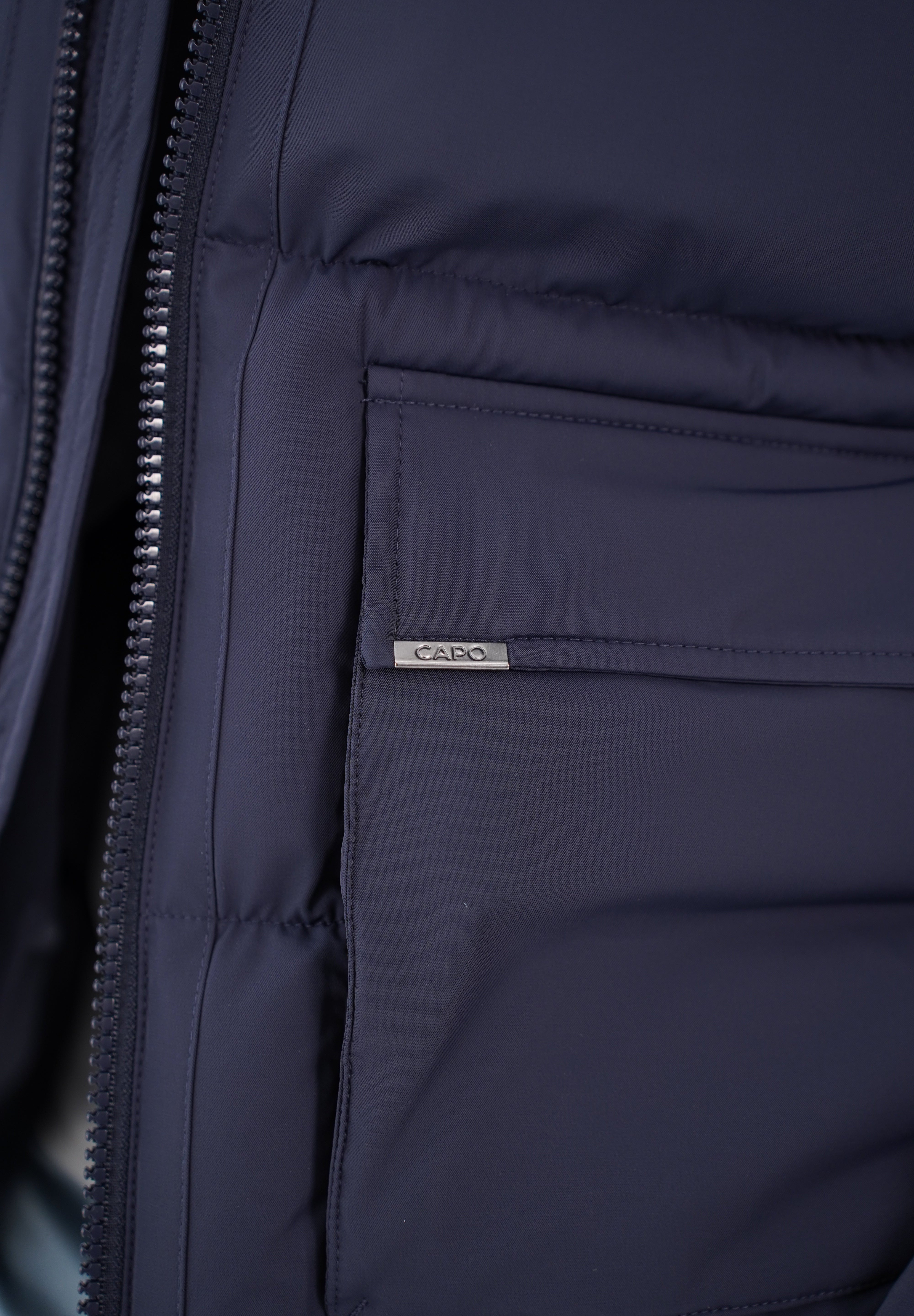 Capo Puffer Coat - Navy