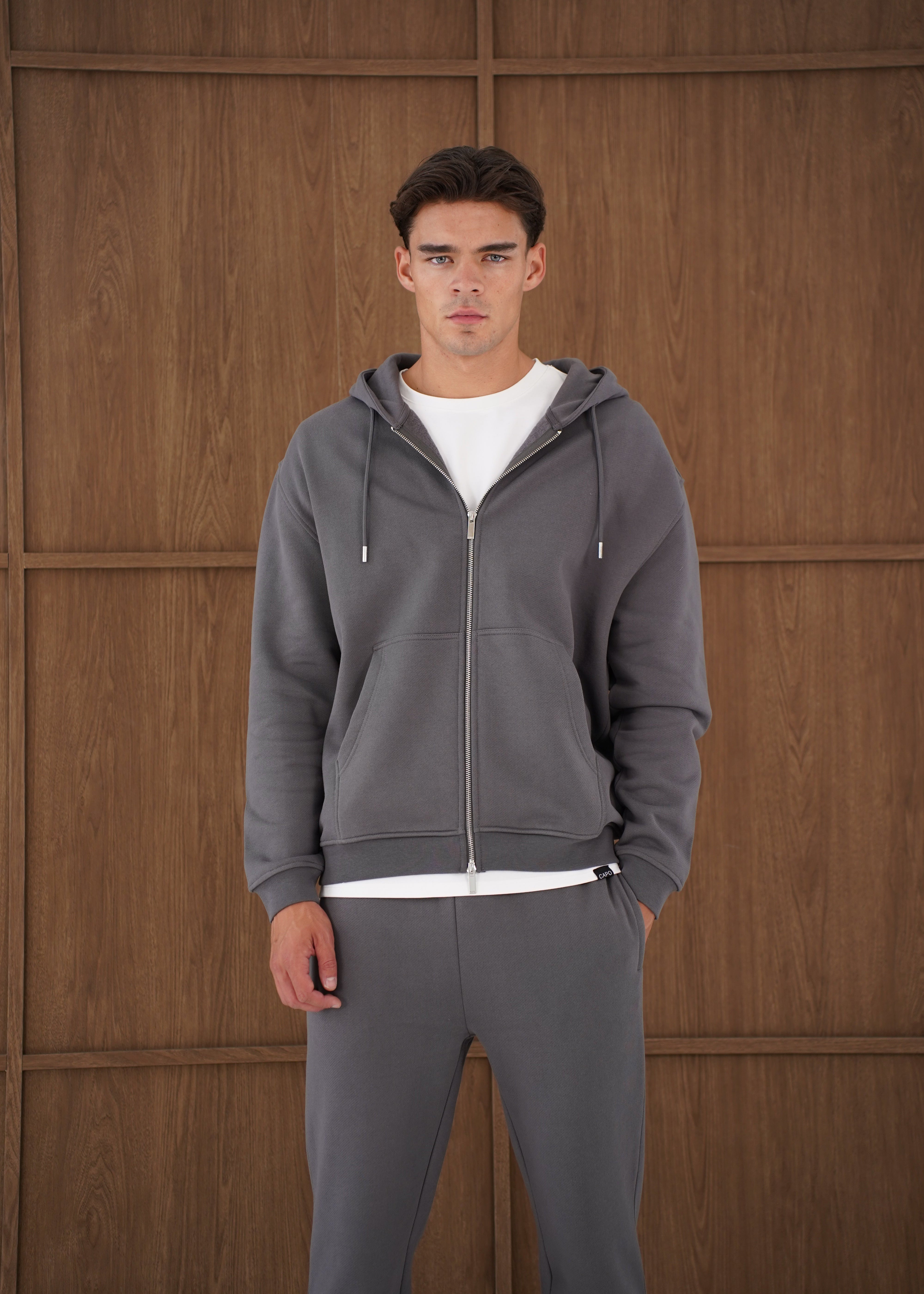 Capo Heavyweight Full Zip Hoodie - Charcoal