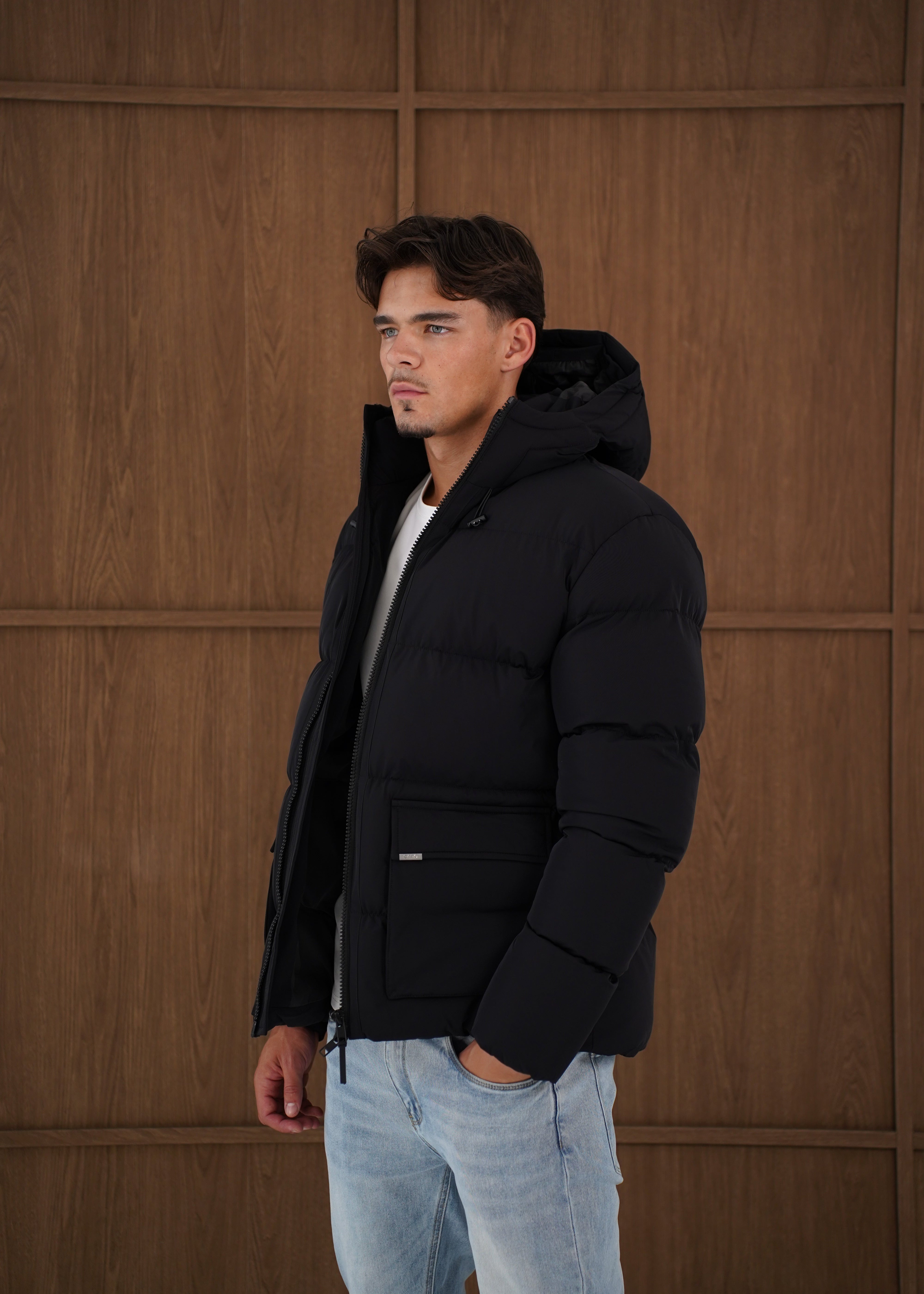 Capo Puffer Coat - Black