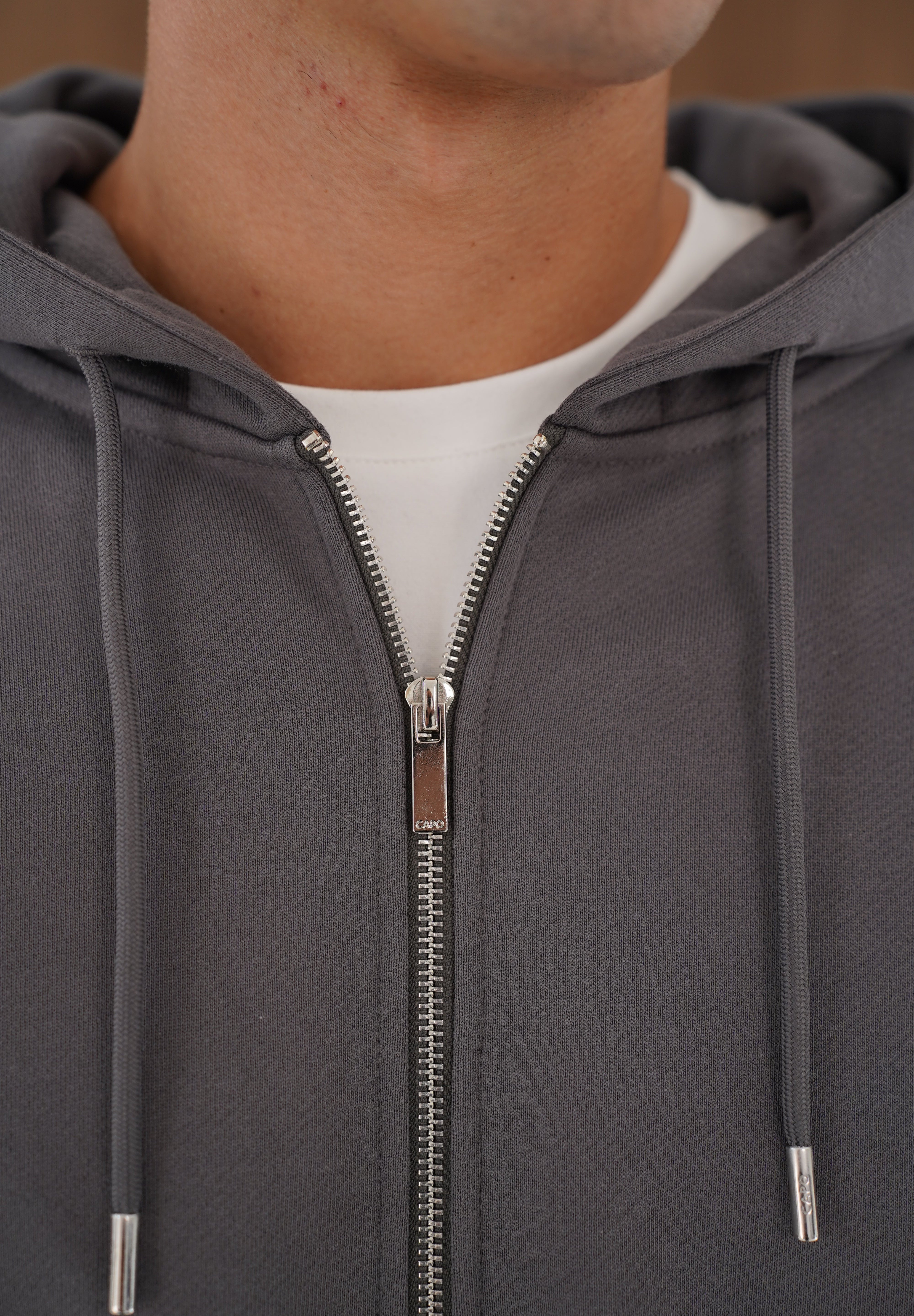 Capo Heavyweight Full Zip Hoodie - Charcoal