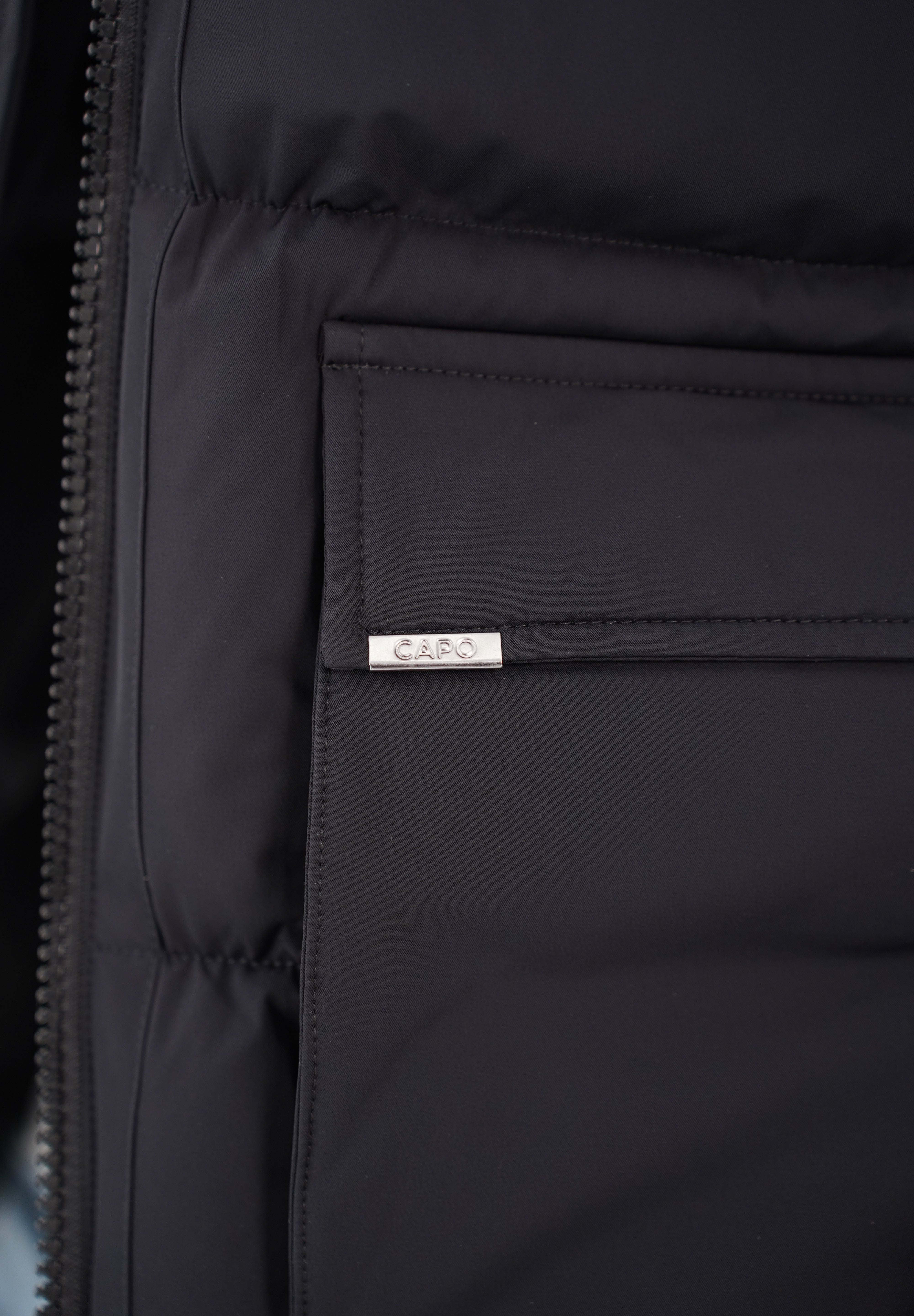 Capo Puffer Coat - Black