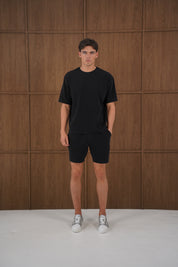 Capo Veluro Washed Shorts - Black