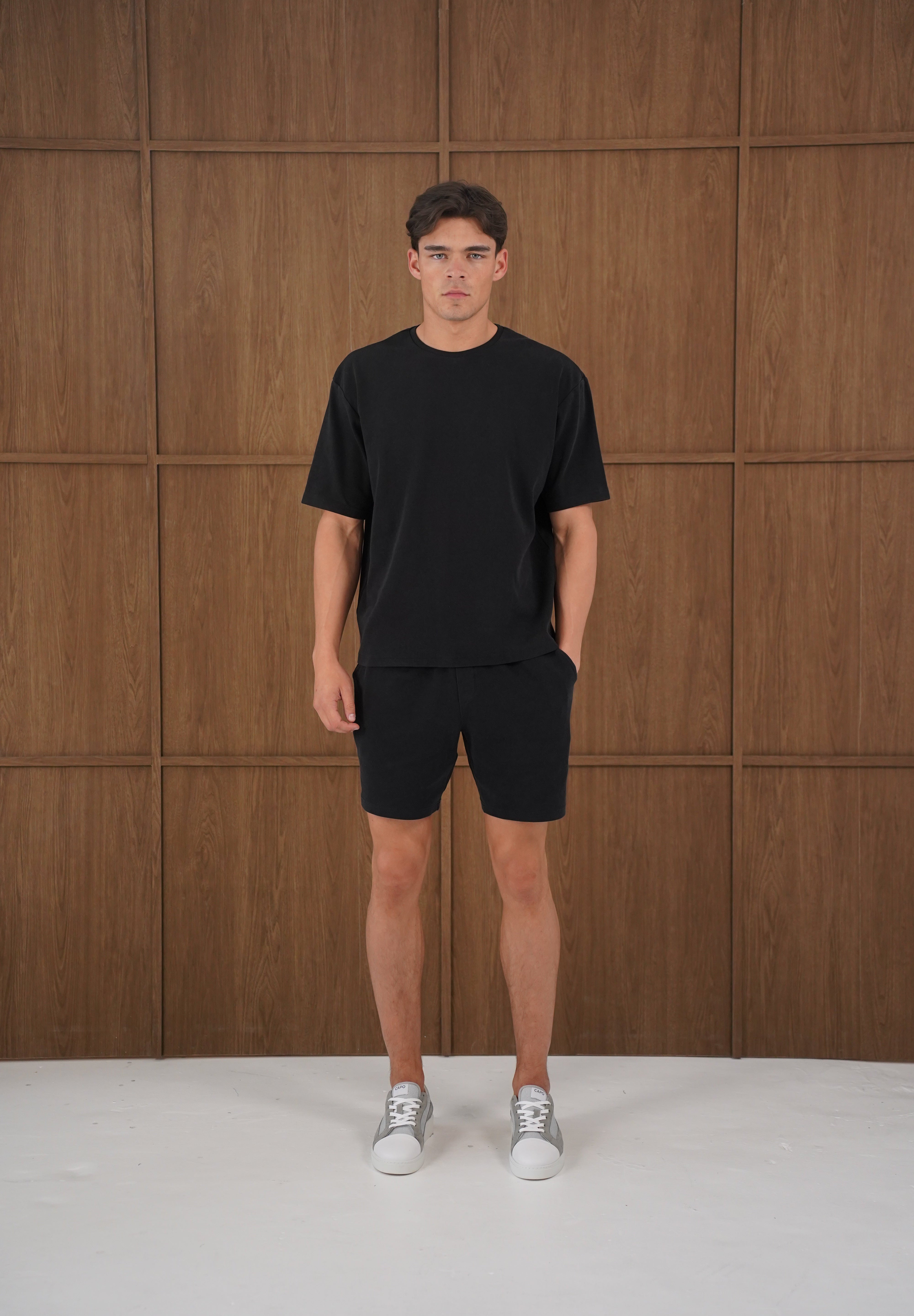 Capo Veluro Washed T-Shirt - Black