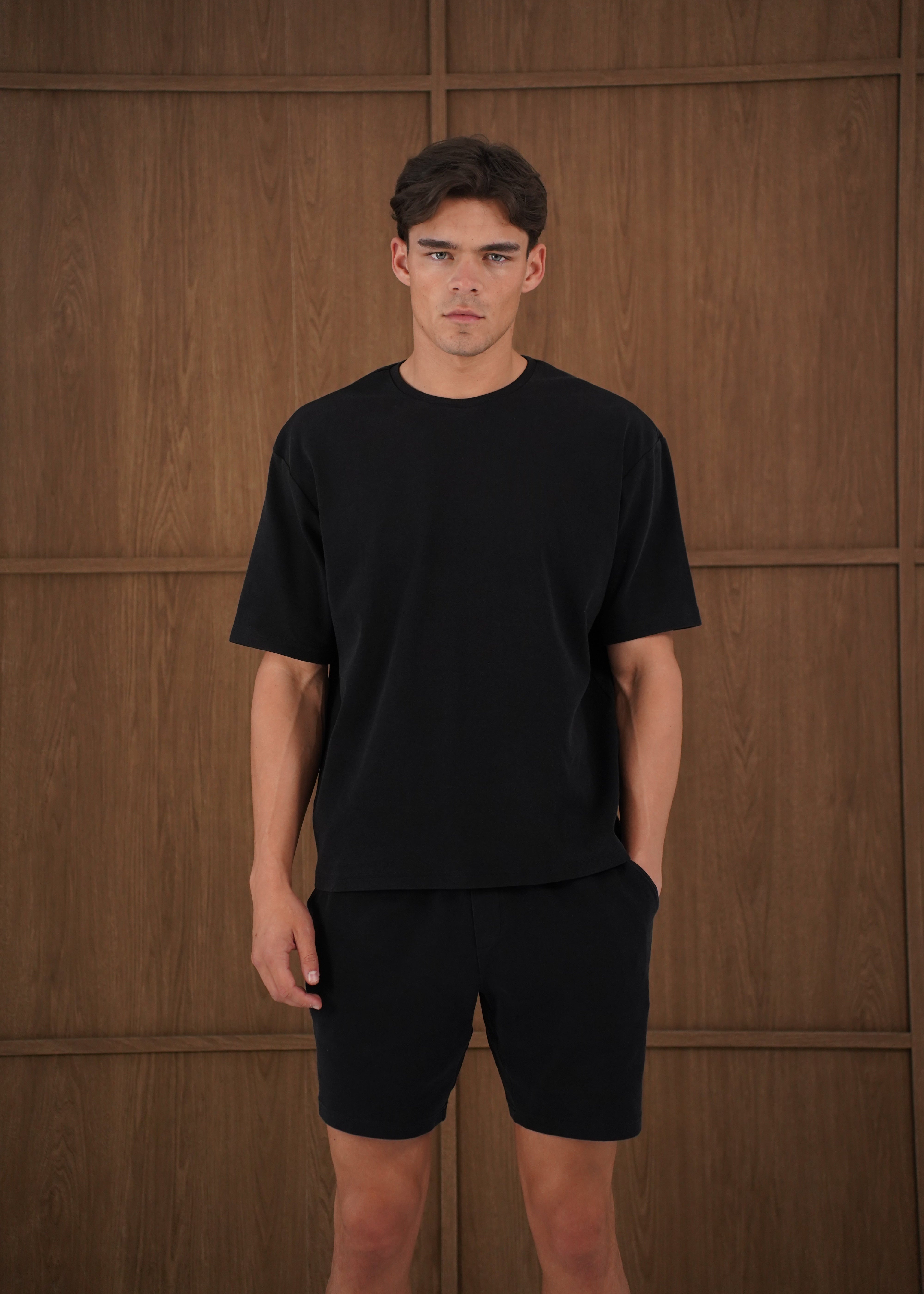 Capo Veluro Washed T-Shirt - Black