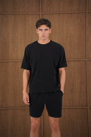 Capo Veluro Washed T-Shirt - Black
