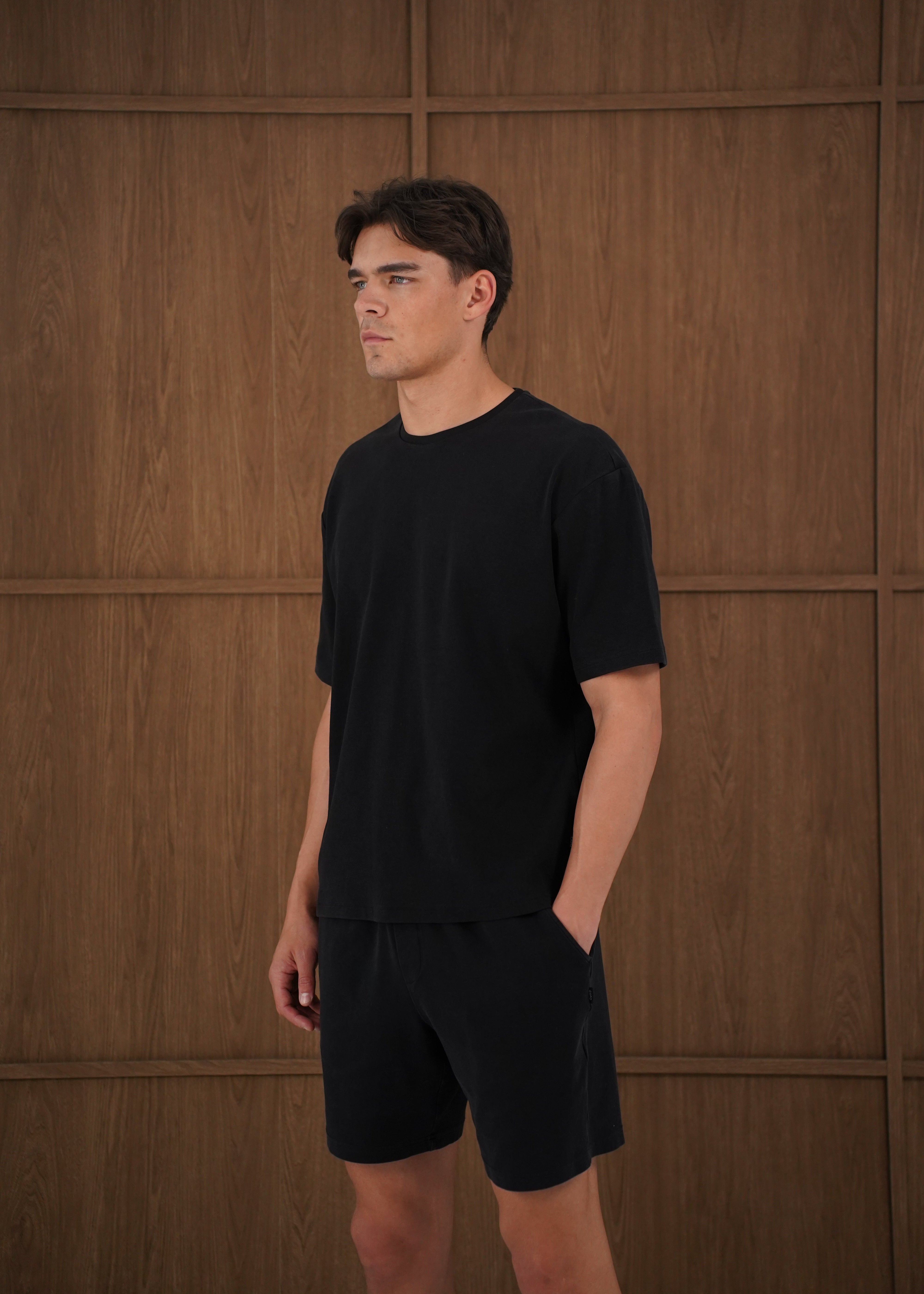 Capo Veluro Washed T-Shirt - Black