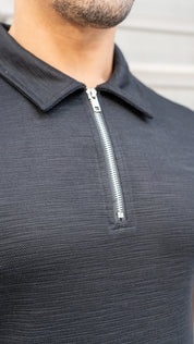 Capo INTERLOCK SLUB Zip SS Polo