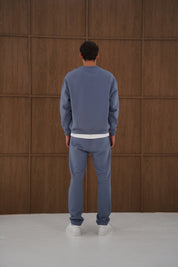 Capo Heavyweight Crew Neck Sweater - Slate Blue