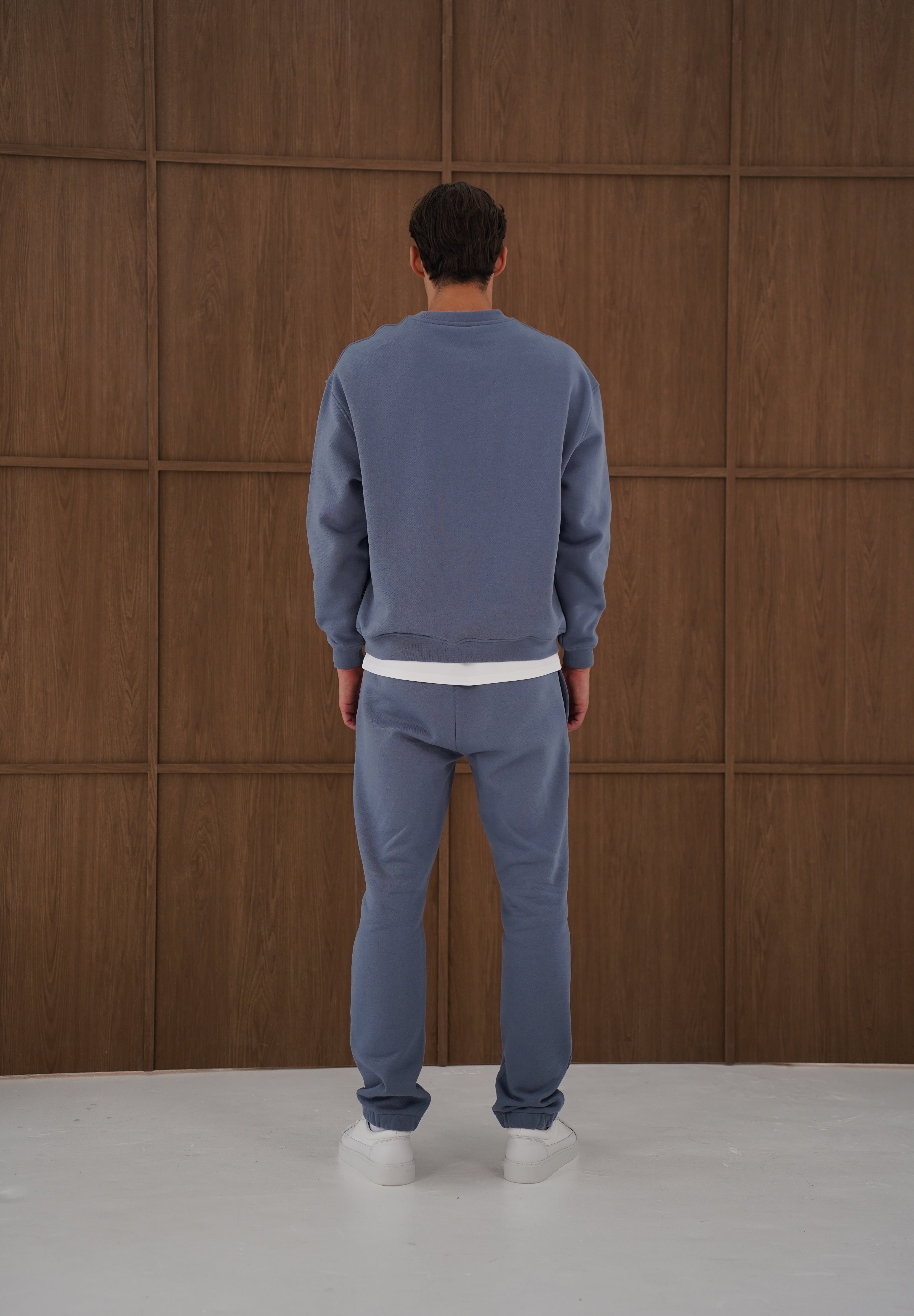 Capo Heavyweight Crew Neck Sweater - Slate Blue