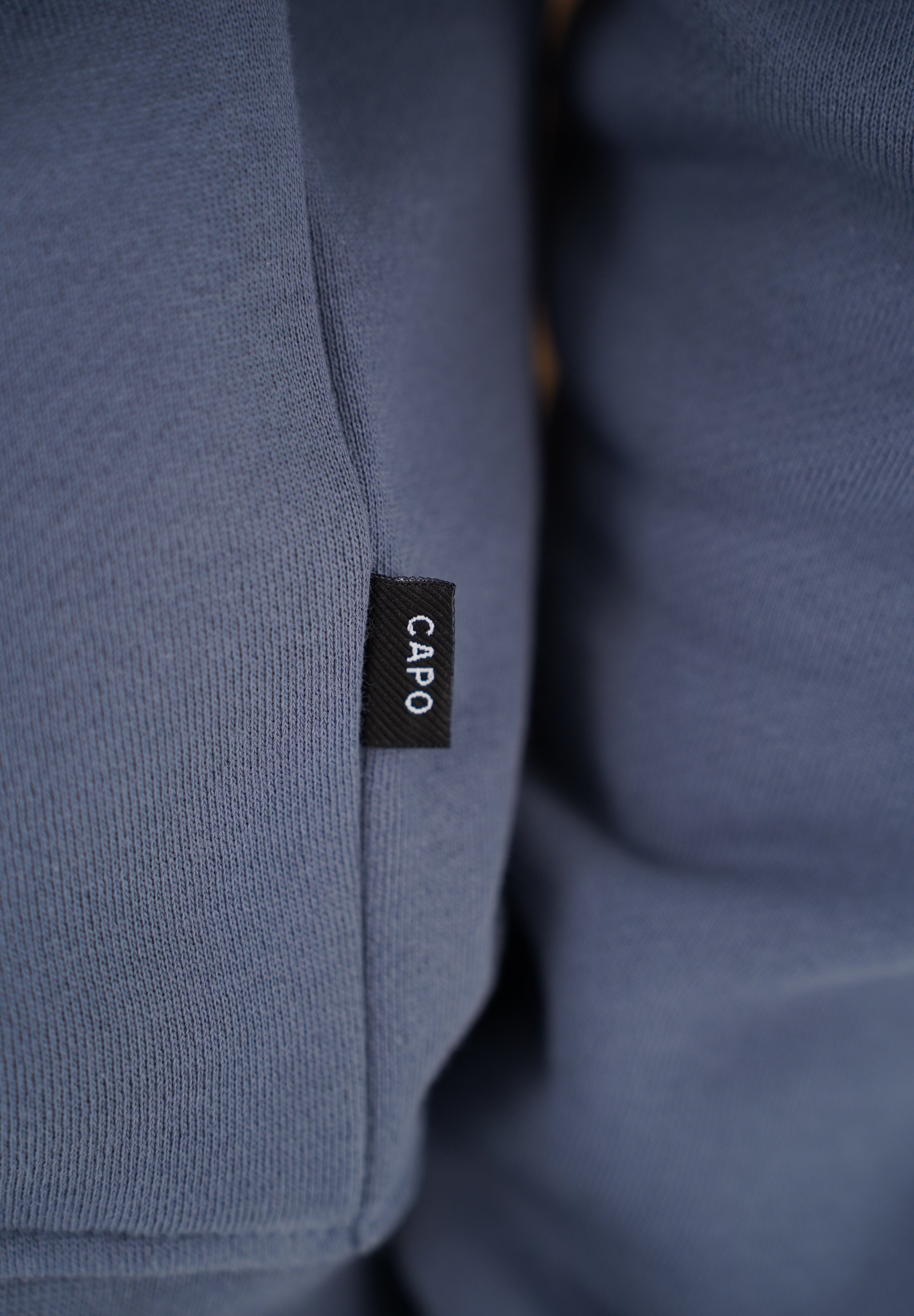 Capo Heavyweight Crew Neck Sweater - Slate Blue