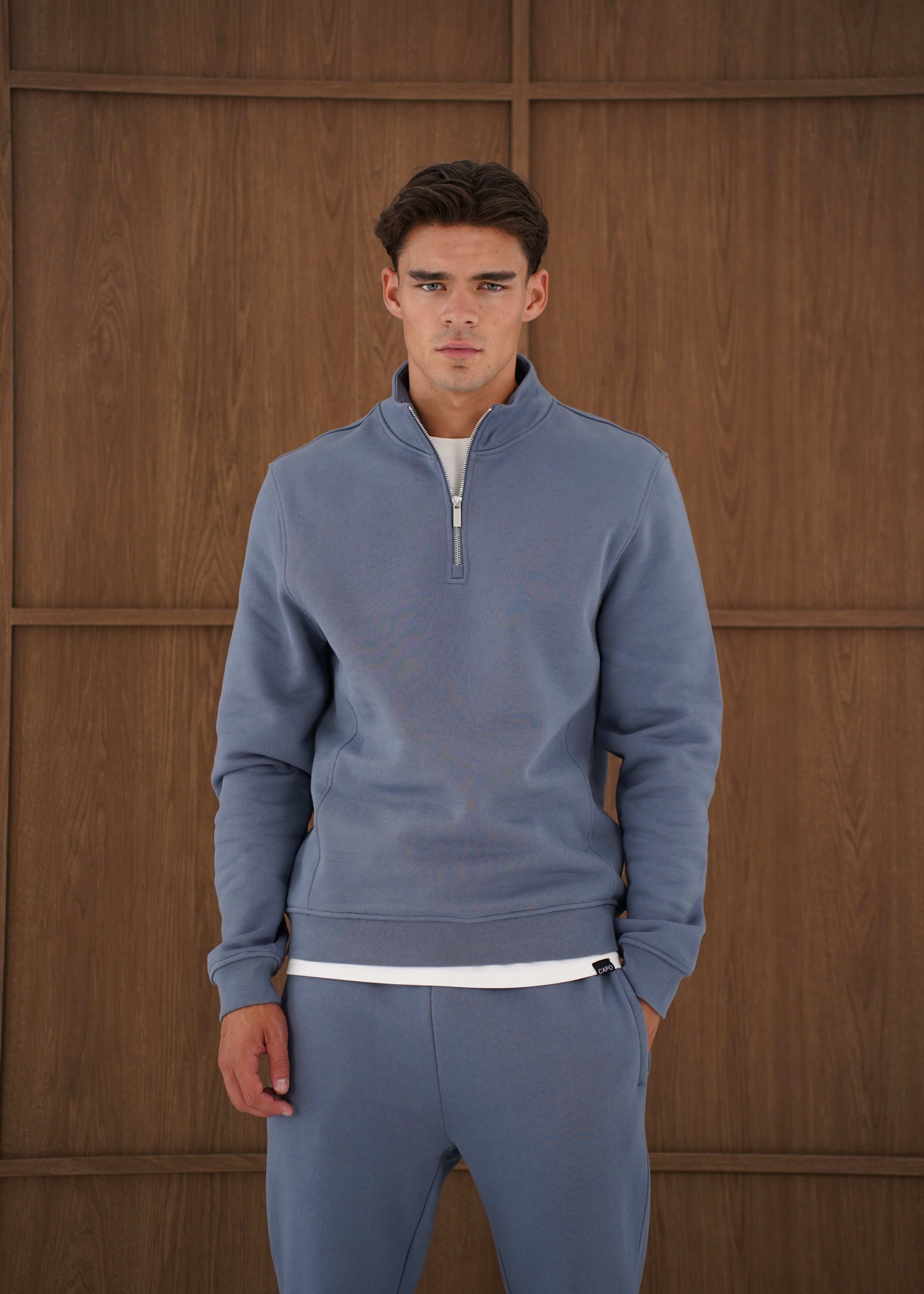 4 Zip Sweatshirt - Slate Blue