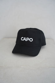 Capo Cotton Embroidered Cap - Black