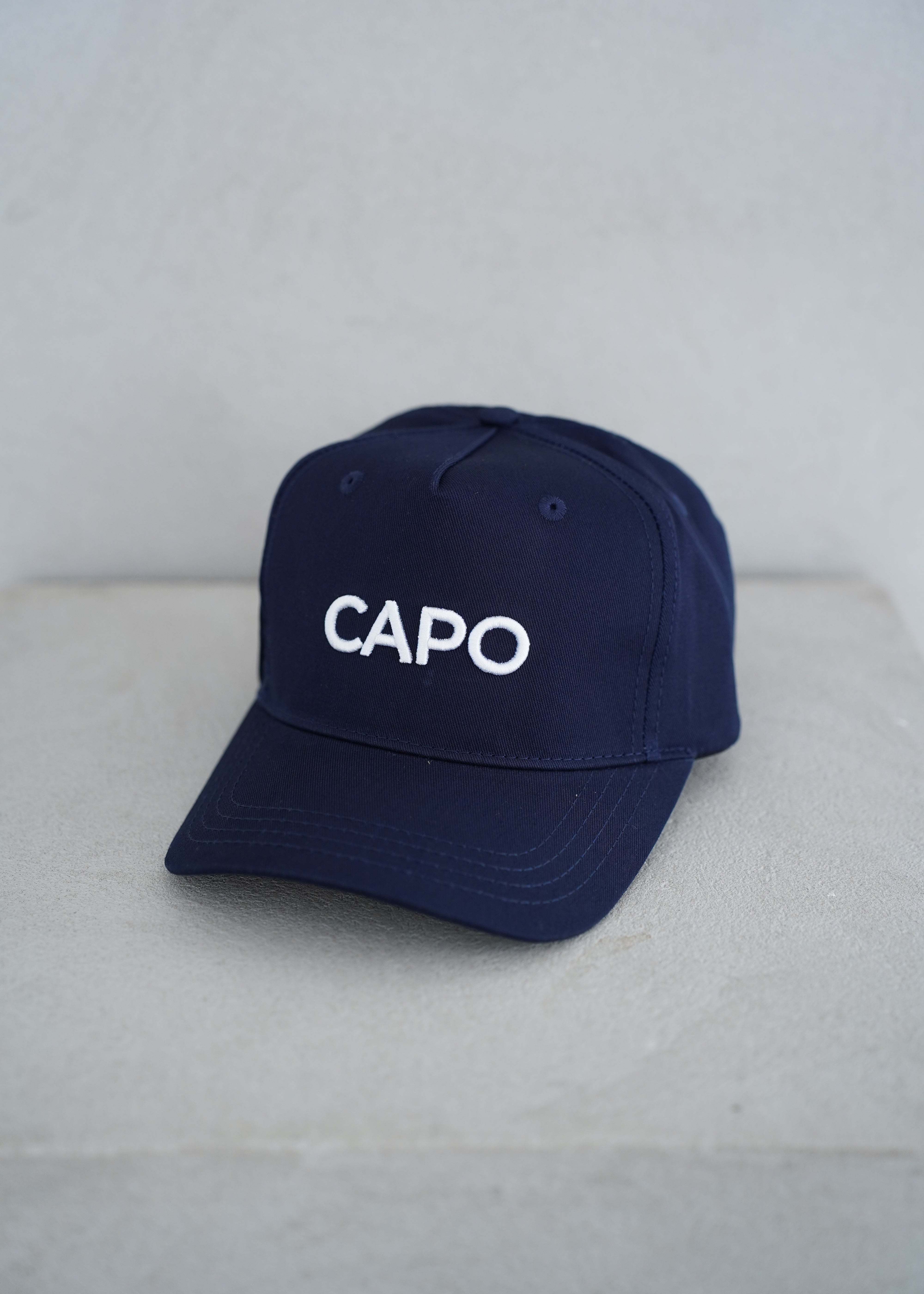 Capo Cotton Embroidered Cap - Navy