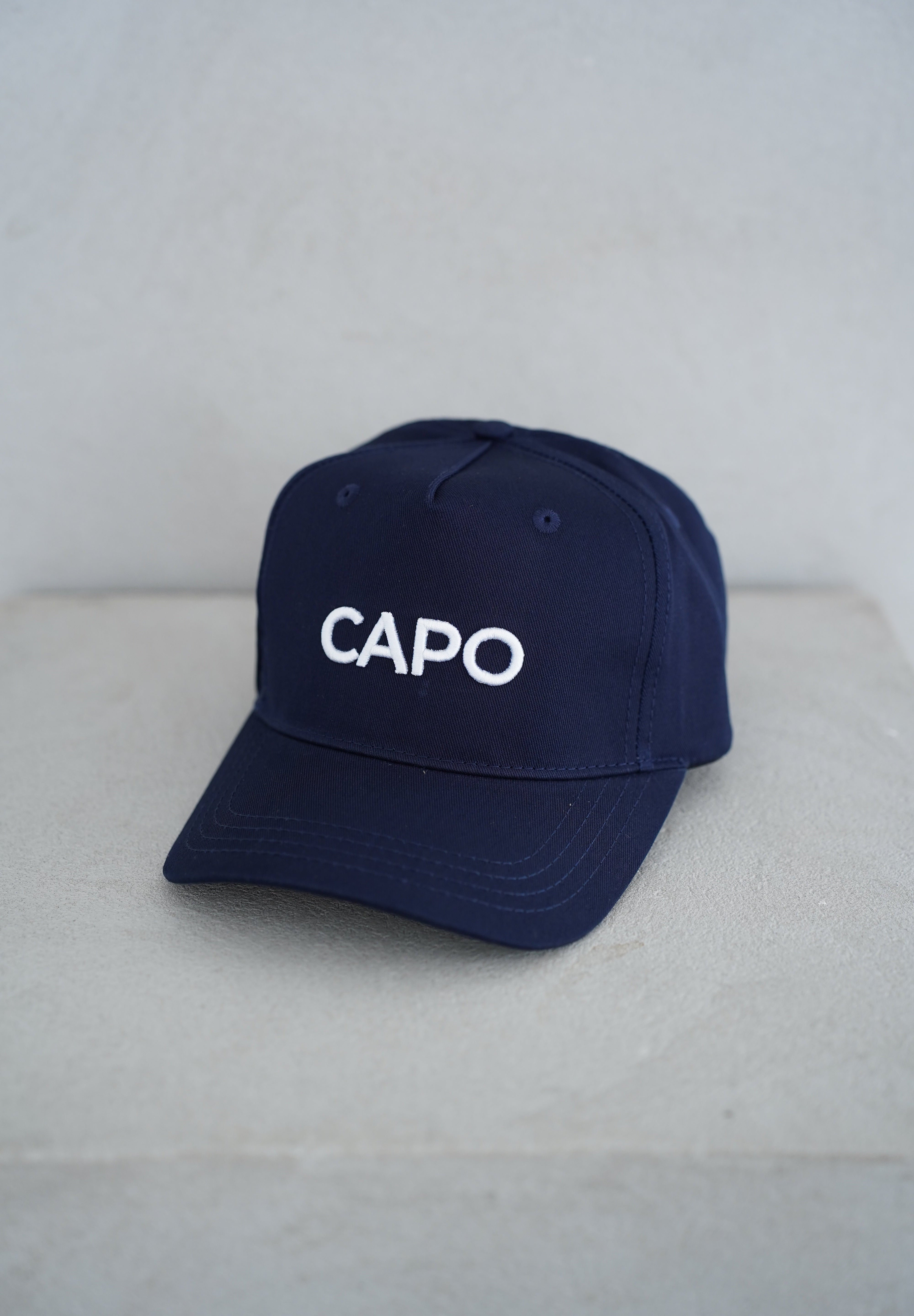 Capo Cotton Embroidered Cap - Navy