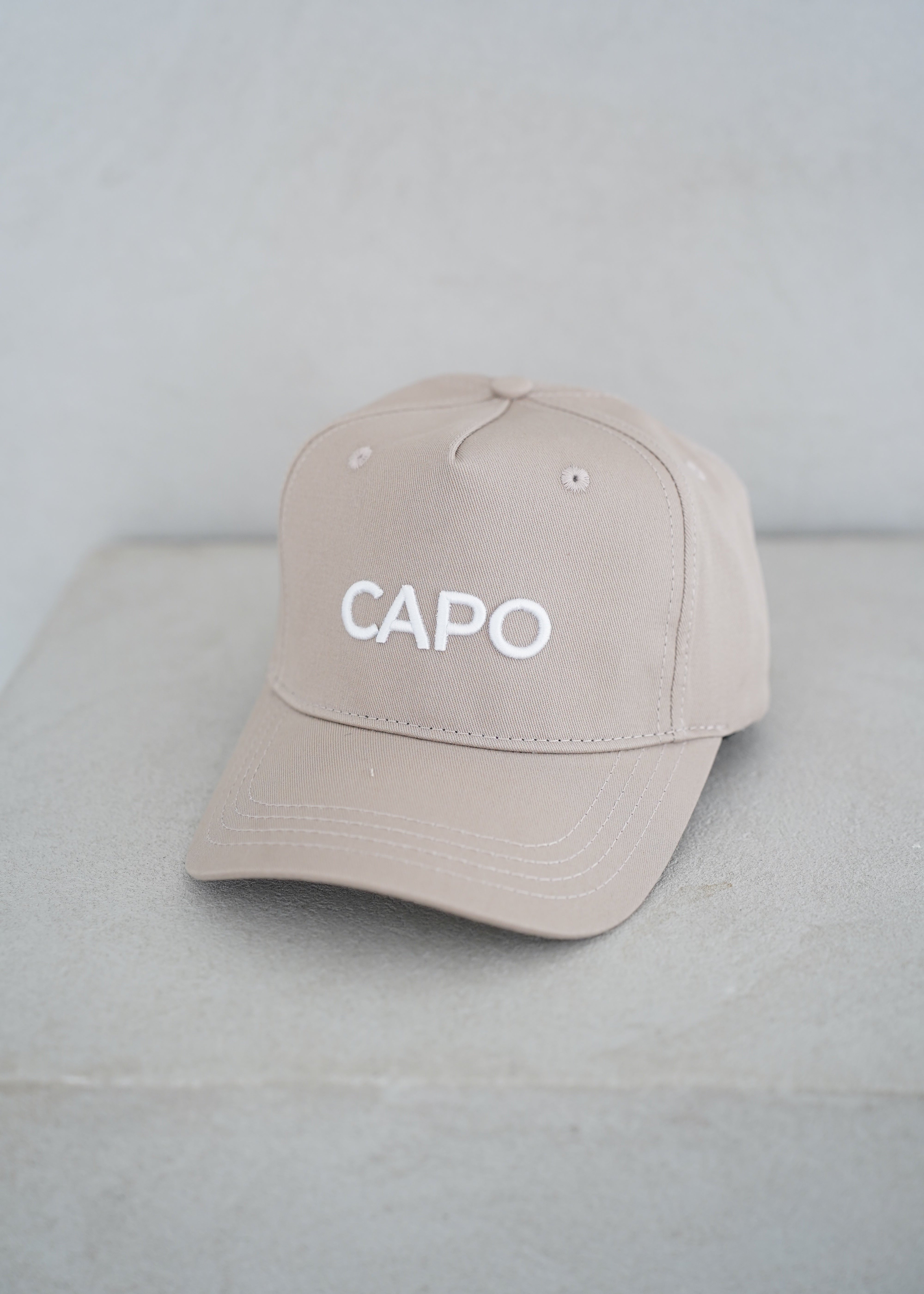 Capo Cotton Embroidered Cap - Sand