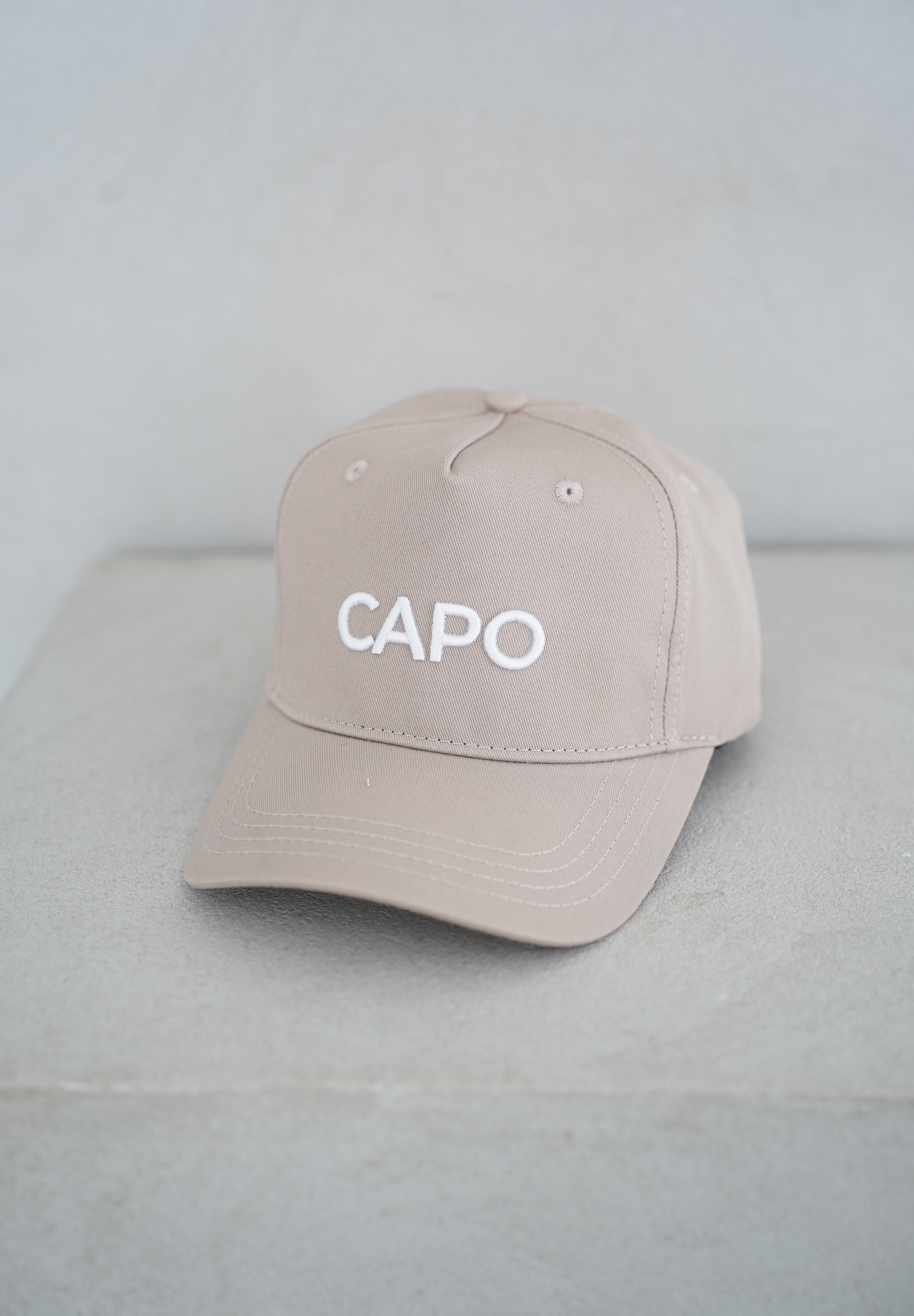 Capo Cotton Embroidered Cap - Sand