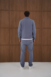 Capo Heavyweight 1/4 Zip Sweatshirt - Slate Blue