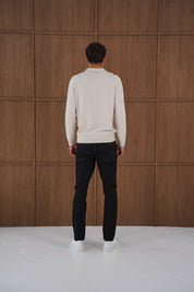 Capo James Button Up LS Polo Shirt - Stone